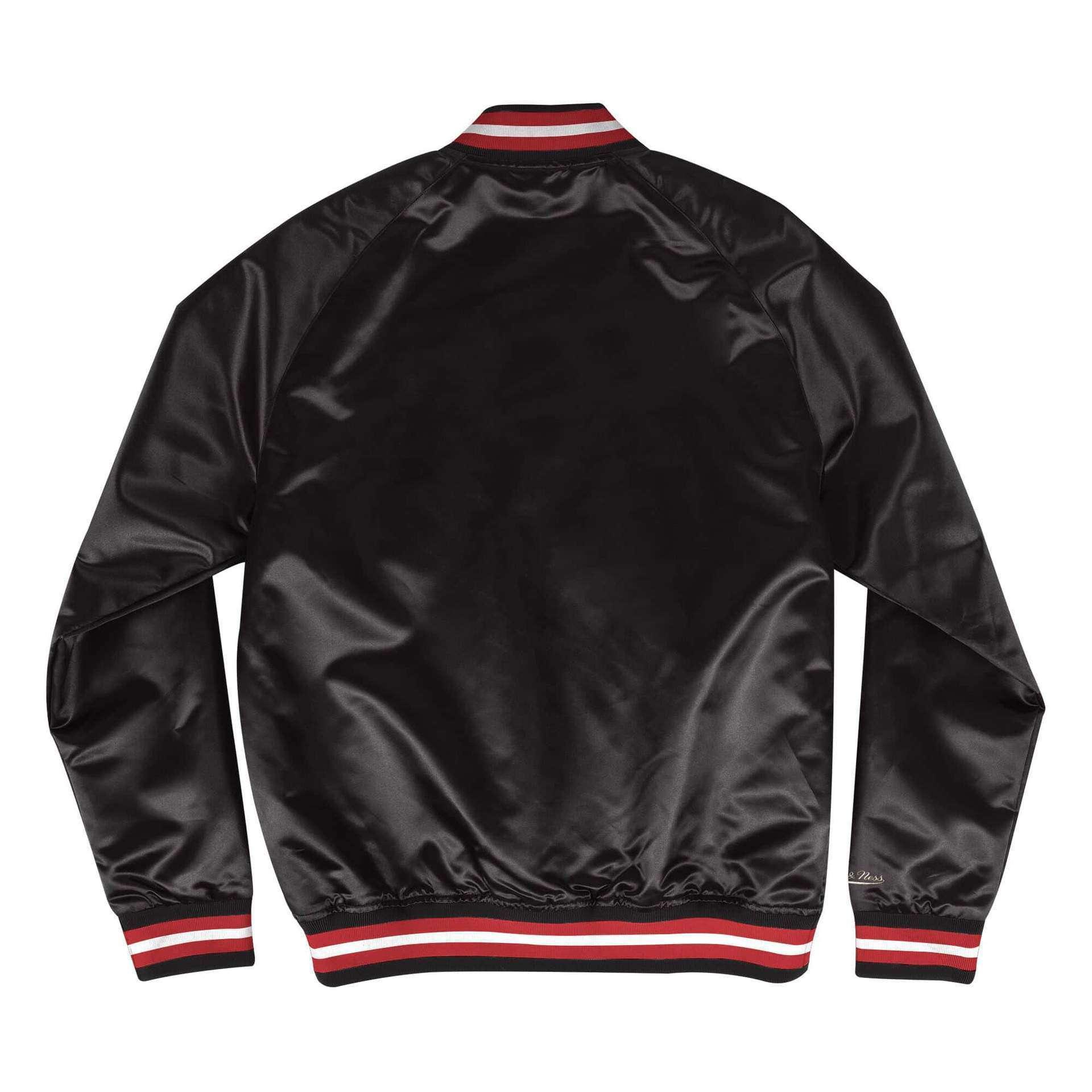 Mitchell And Ness Jackets Miami Heat Mitchell & Ness NBA Lightweight Satin Jacket - Black