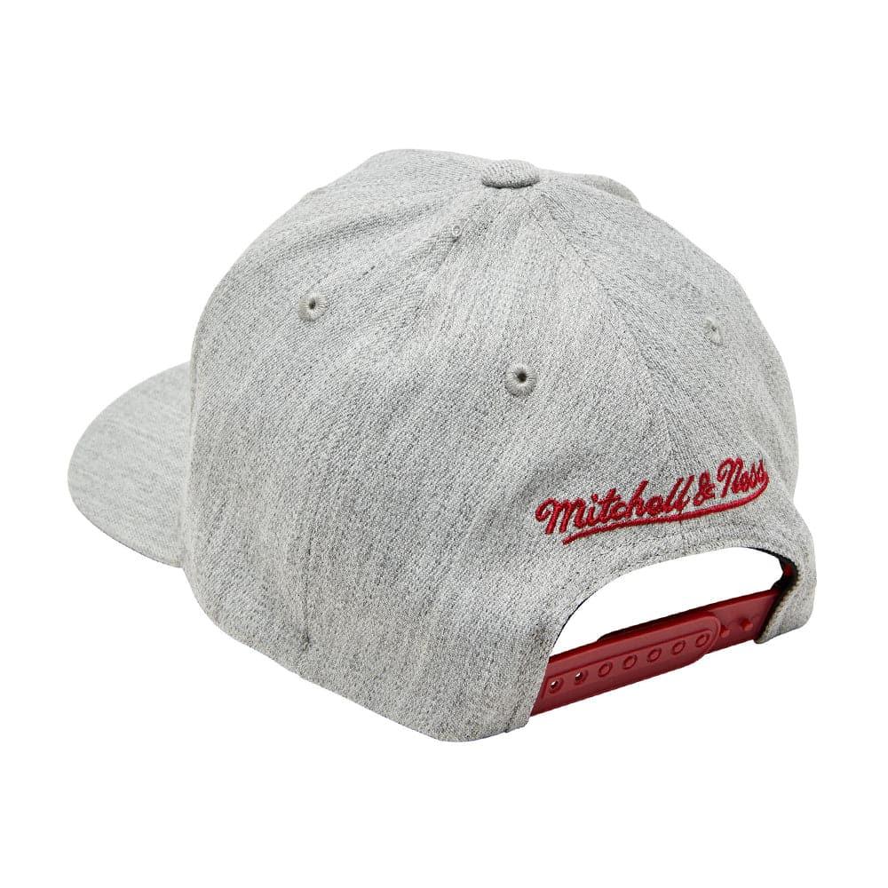 Mitchell And Ness Caps Miami Heat Mitchell & Ness NBA Team Curve Snapback Hat - Heather Grey