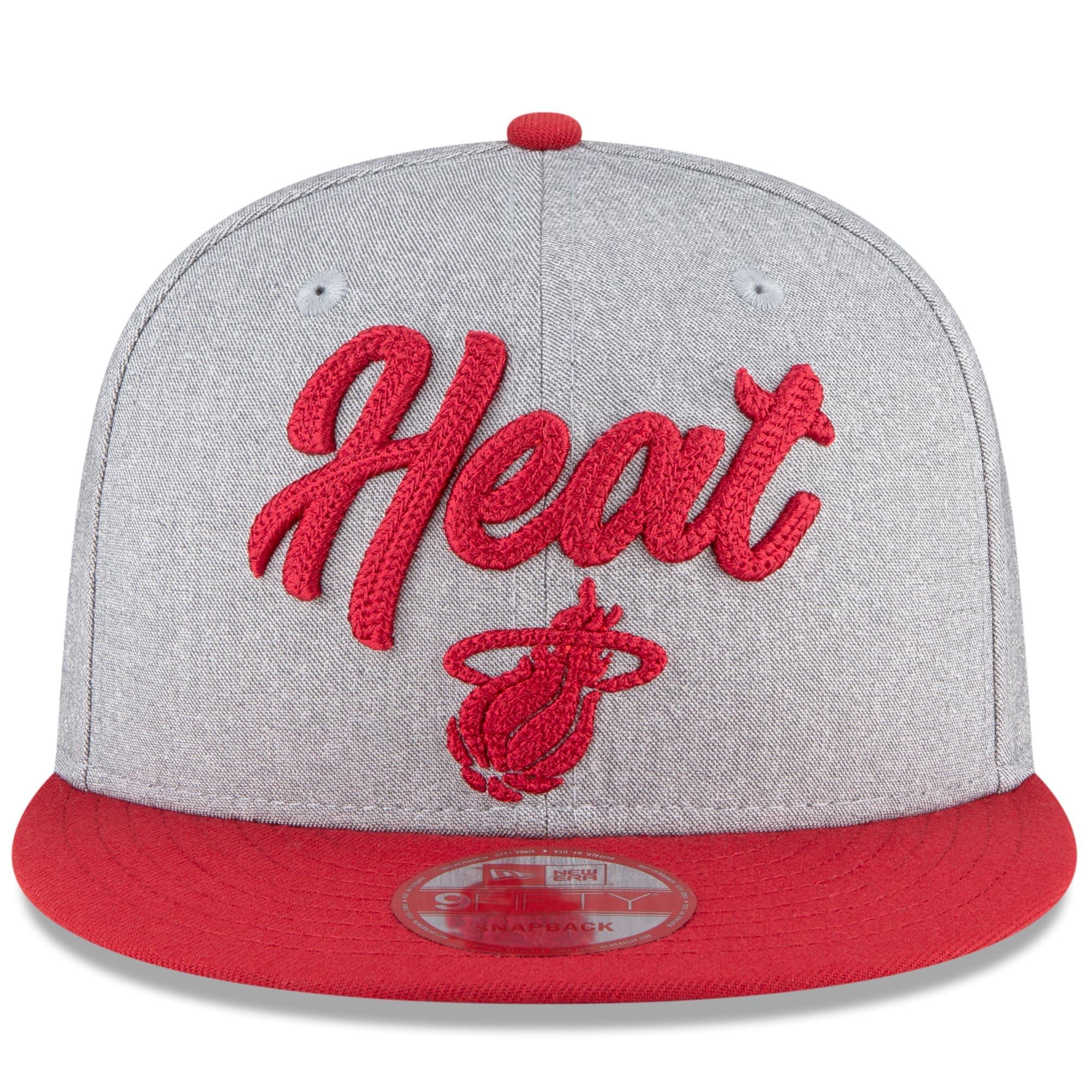 New Era Caps Miami Heat New Era 2020 NBA Draft 9FIFTY Snapback Hat - Heather Grey