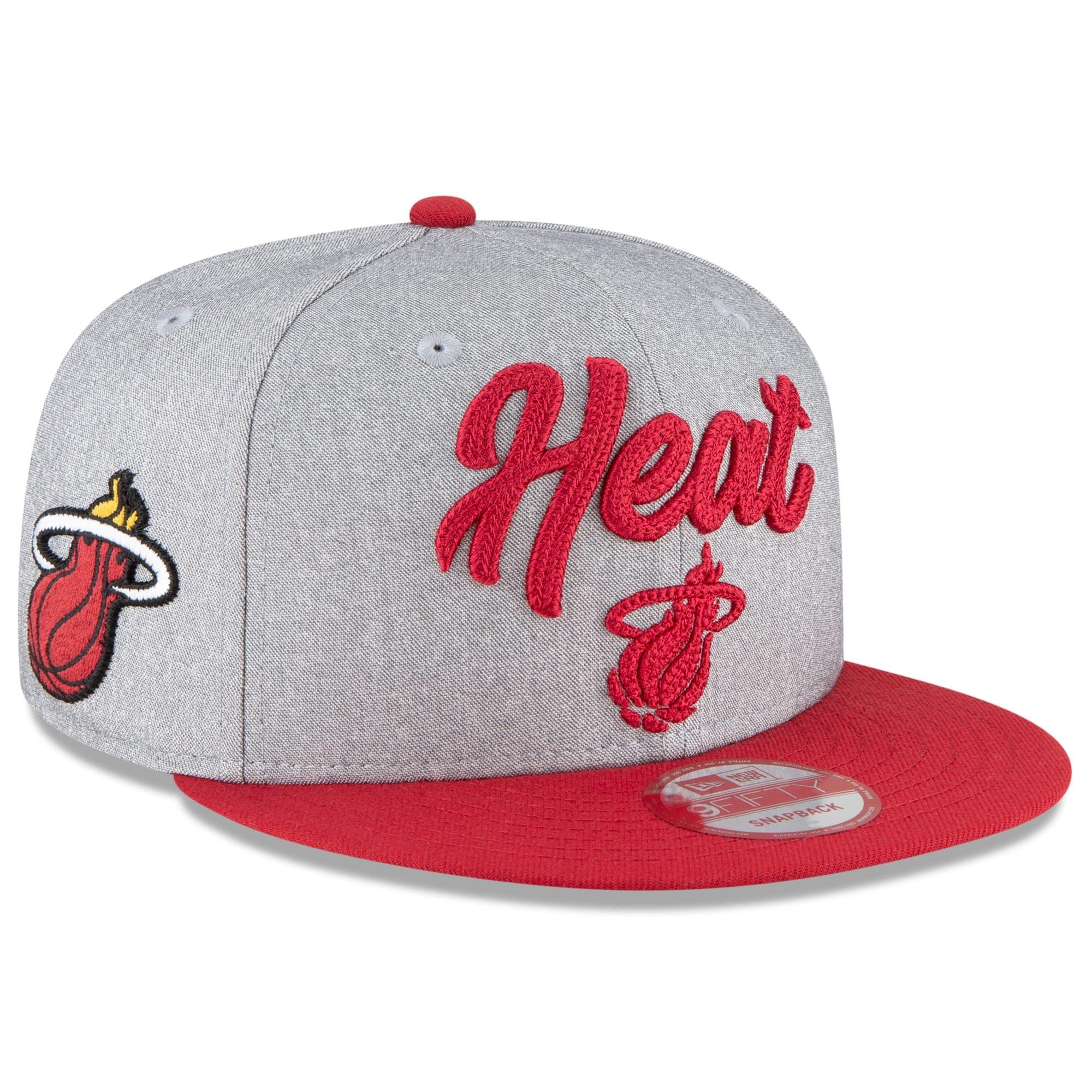 New Era Caps Miami Heat New Era 2020 NBA Draft 9FIFTY Snapback Hat - Heather Grey