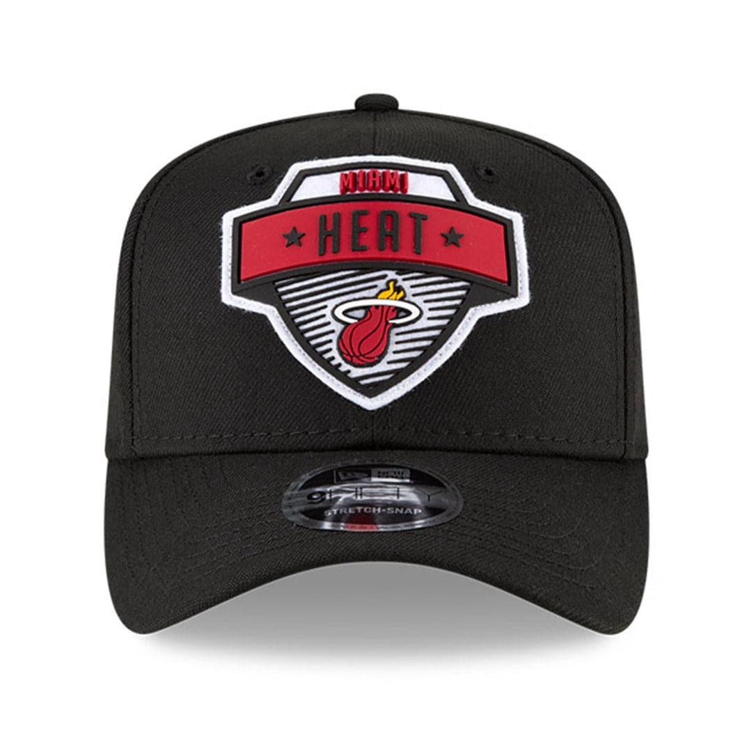 New Era Caps Miami Heat New Era NBA 2020 Tip-Off 9FIFTY Stretch-Snap Curve Hat - Black