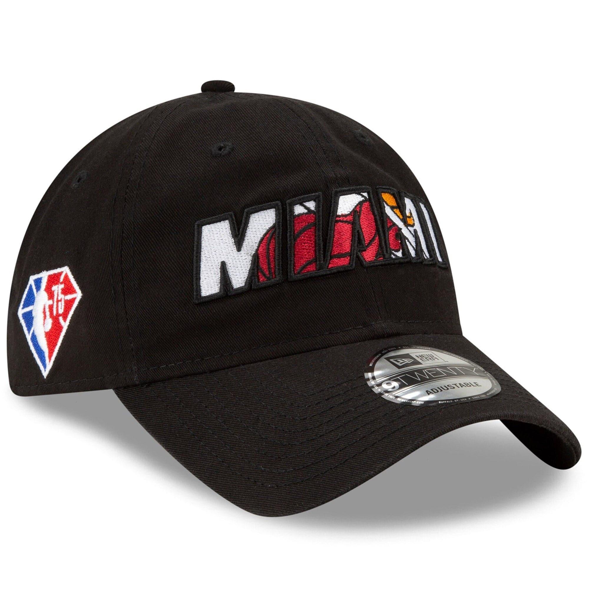 New Era Caps Miami Heat New Era NBA 2021 Draft 9TWENTY Strapback Hat - Black