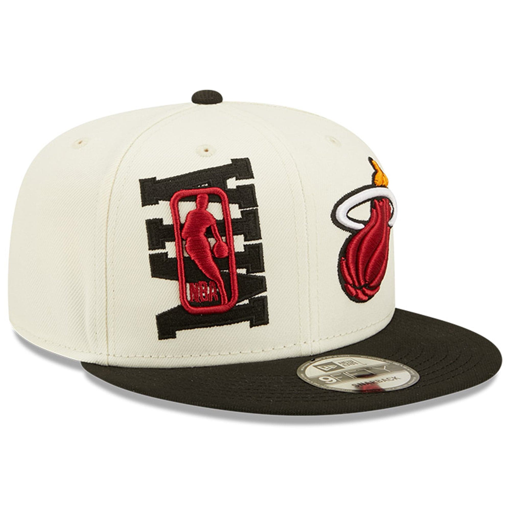 New Era Caps Miami Heat New Era NBA 2022 Draft 9FIFTY Snapback Hat - Cream