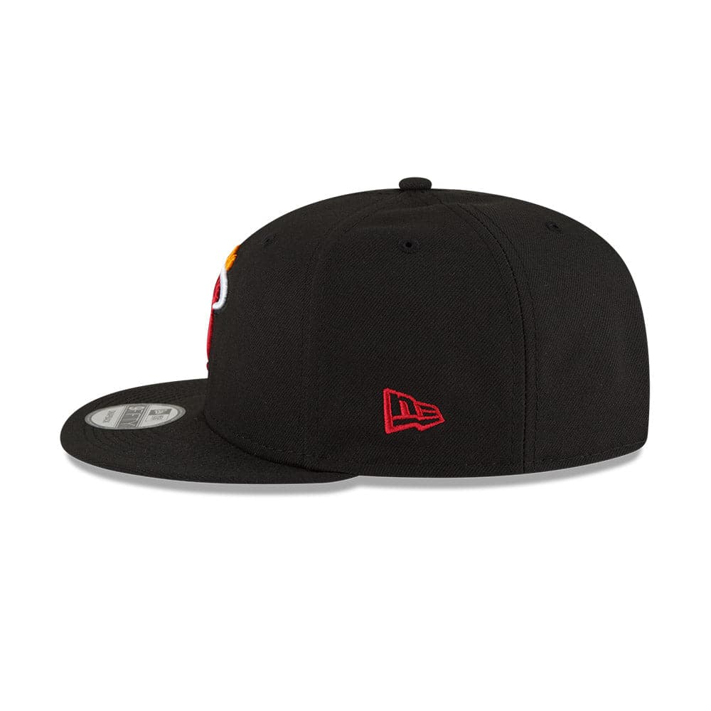 New Era Caps Miami Heat New Era NBA 21-22 Back Half 9FIFTY Snapback Hat - Black