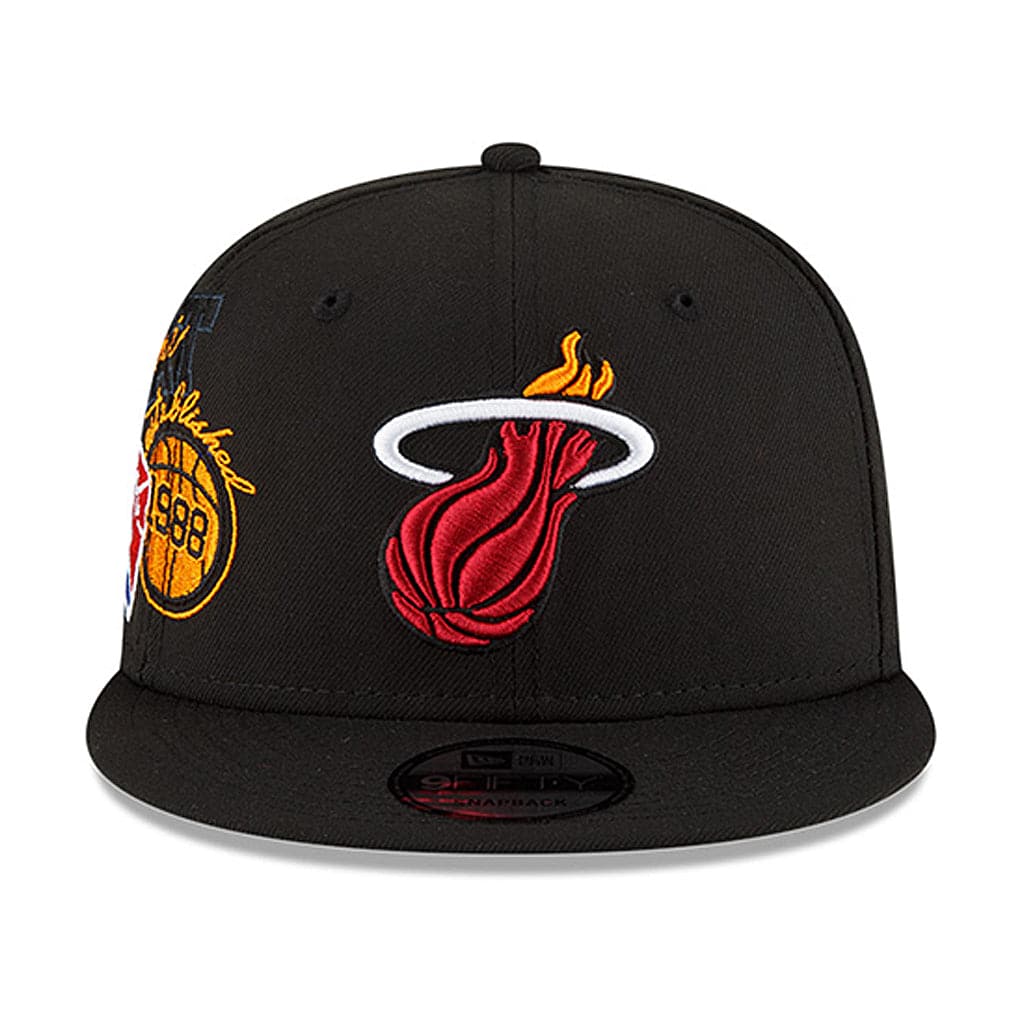 New Era Caps Miami Heat New Era NBA 21-22 Back Half 9FIFTY Snapback Hat - Black