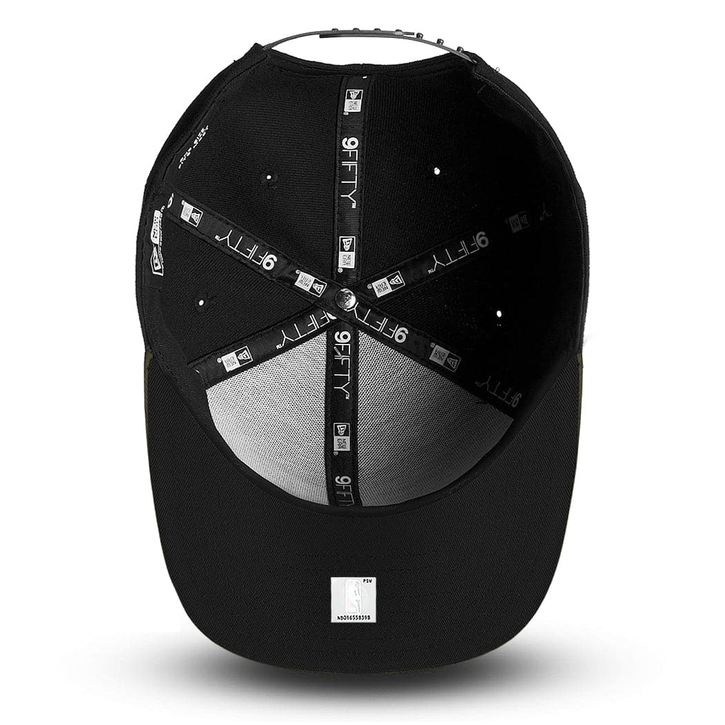 New Era Caps Miami Heat New Era NBA Amber Logo 9FIFTY OF Pre-Curved Snapback Hat - Black