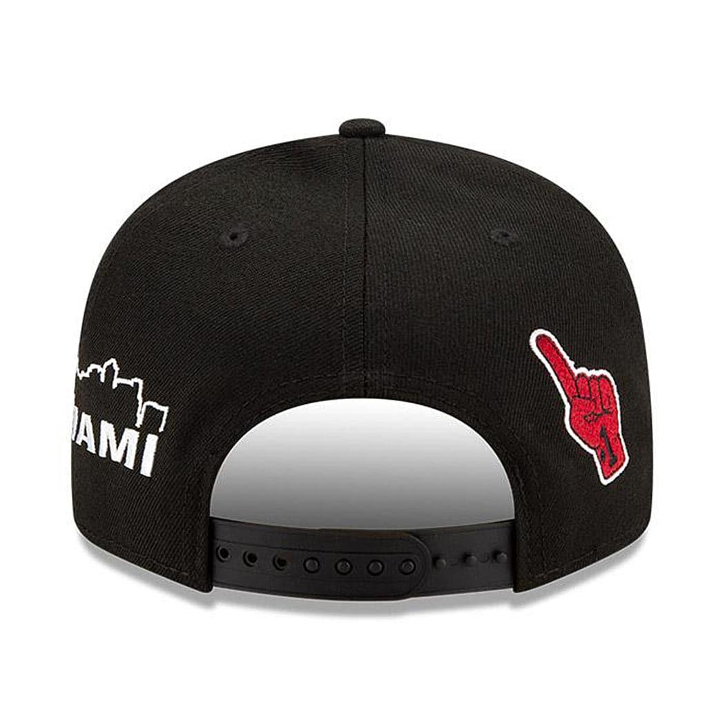 New Era Caps Miami Heat New Era NBA Champions Icon 9FIFTY Snapback Hat - Black