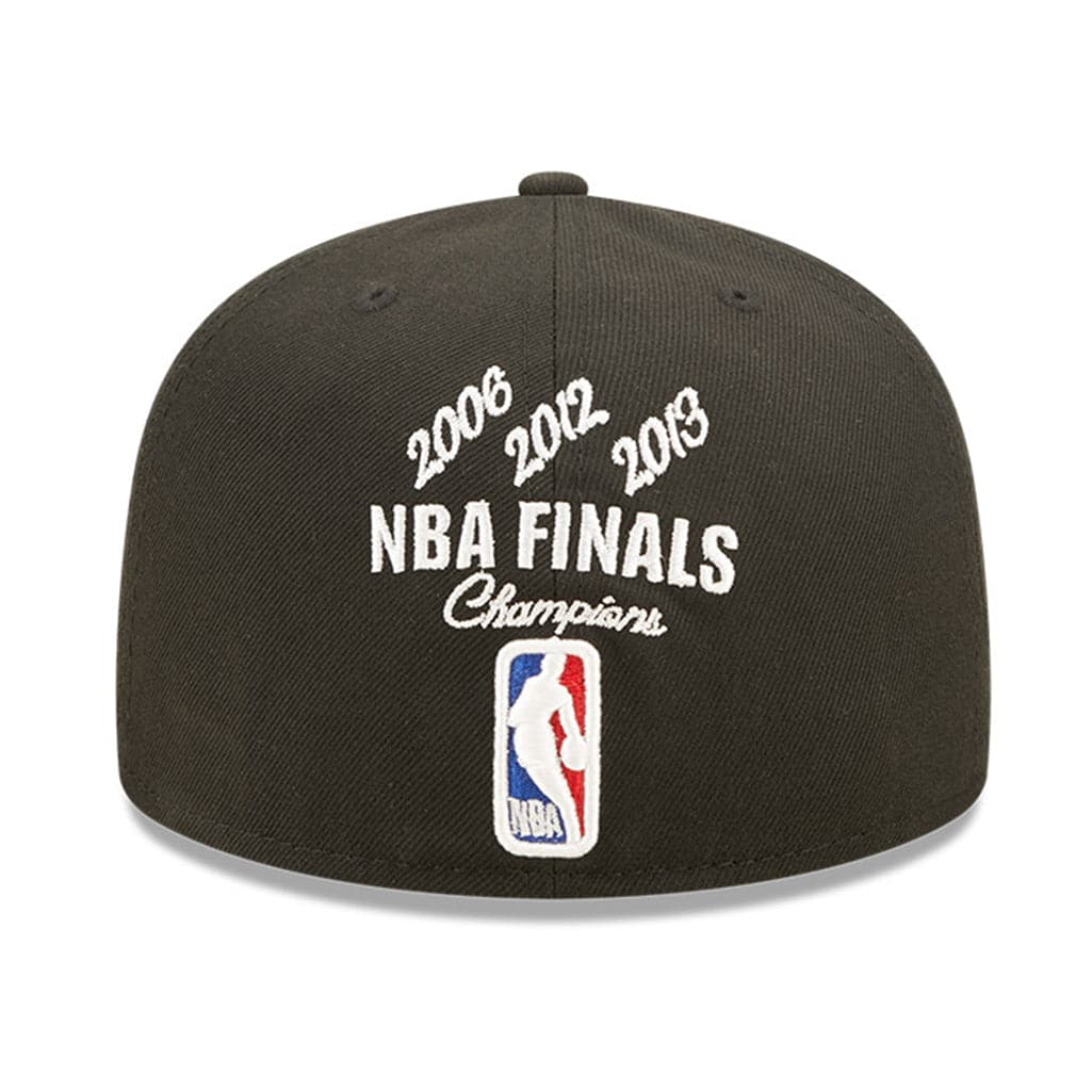 New Era Caps Miami Heat New Era NBA Crown Champs 59FIFTY Fitted Hat - Black