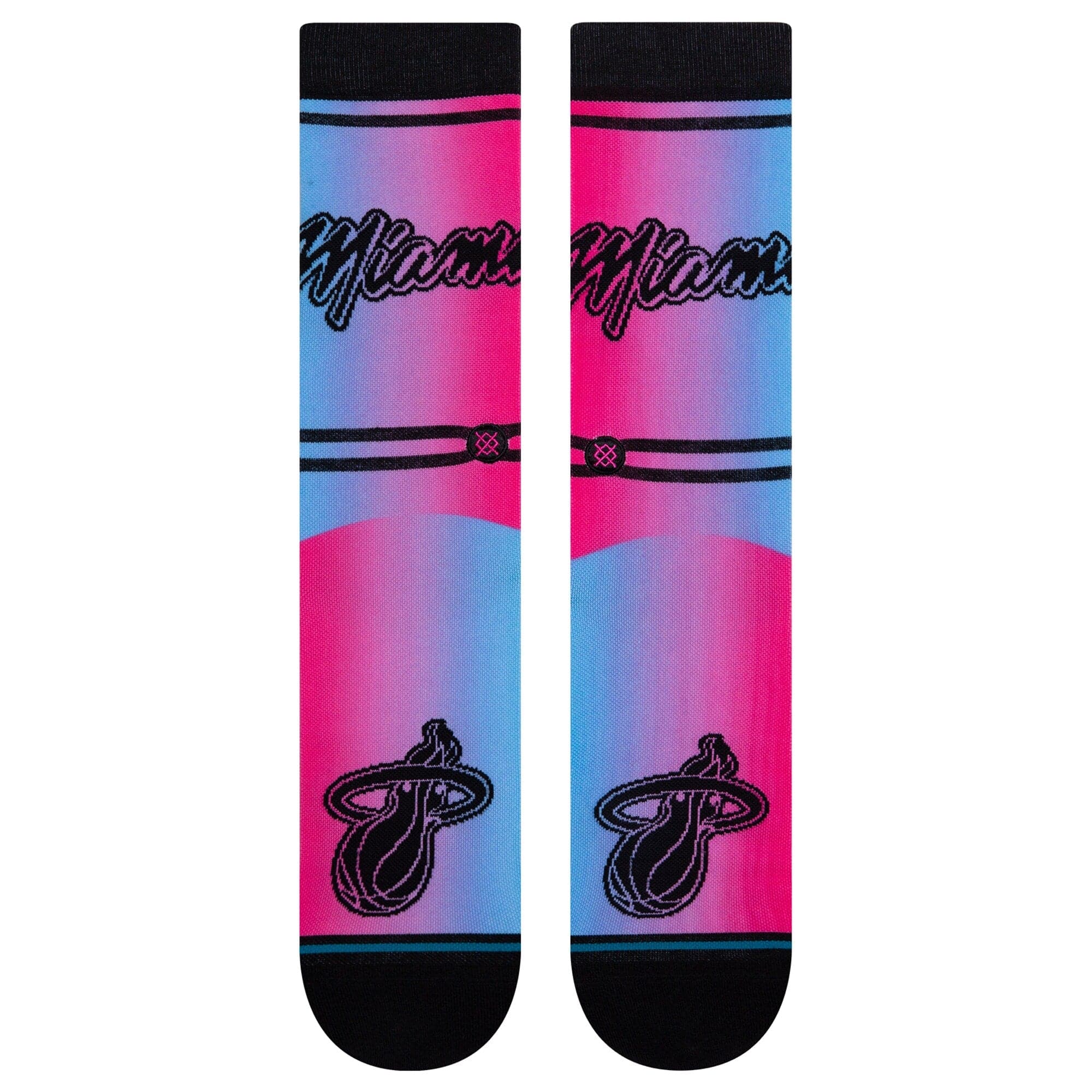 Stance Socks Miami Heat Stance NBA 20/21 City Edition Crew Socks - Pink/Blue