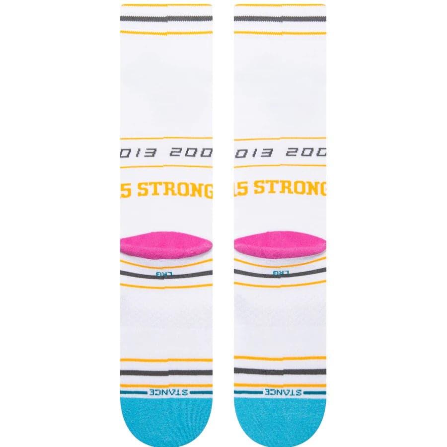 Stance Socks Large (9-12 US) Miami Heat Stance NBA 22-23 City Edition Crew Socks - White