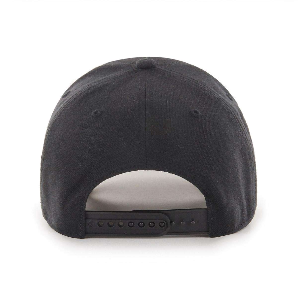 47 Brand Caps Miami Marlins '47 MLB Team Logo MVP DT Pinch Curve Snapback Hat - Black
