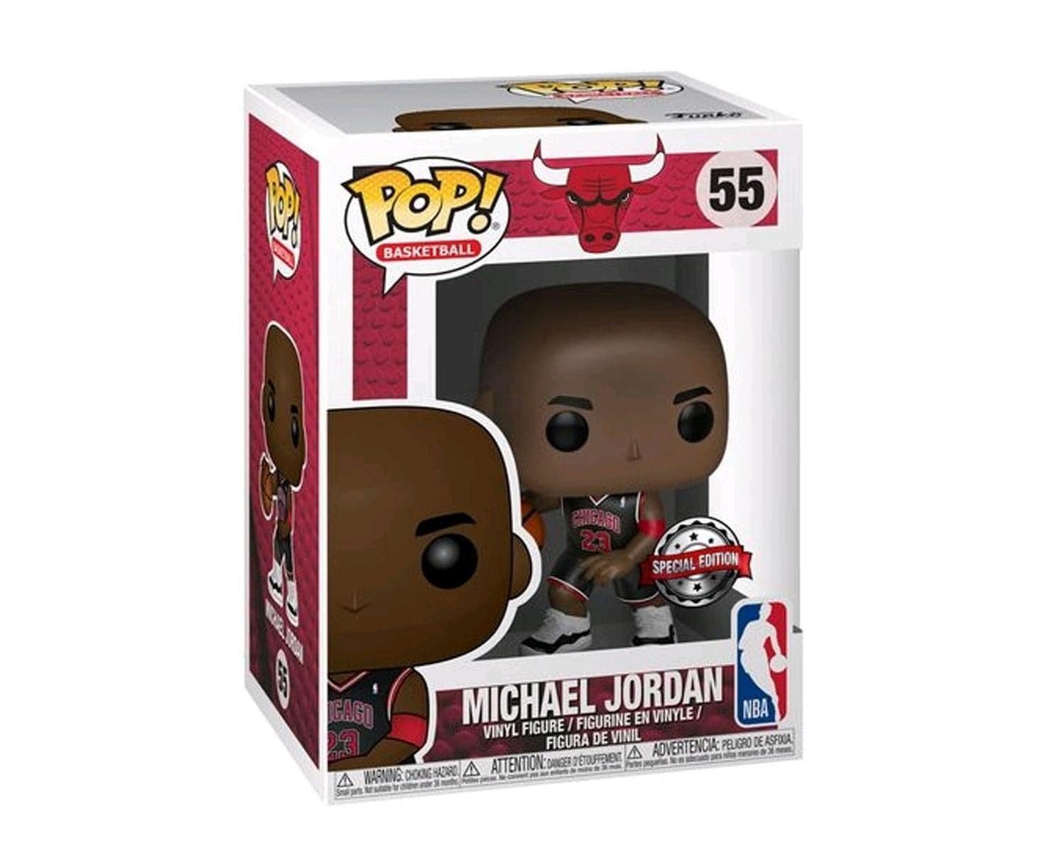 Funko Figures Michael Jordan Chicago Bulls Funko NBA Special Edition Pop 55 Figure - Black