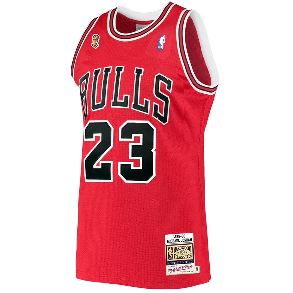 Mitchell And Ness Jerseys Michael Jordan Chicago Bulls Mitchell & Ness NBA 95-96 Finals Authentic Jersey - Red