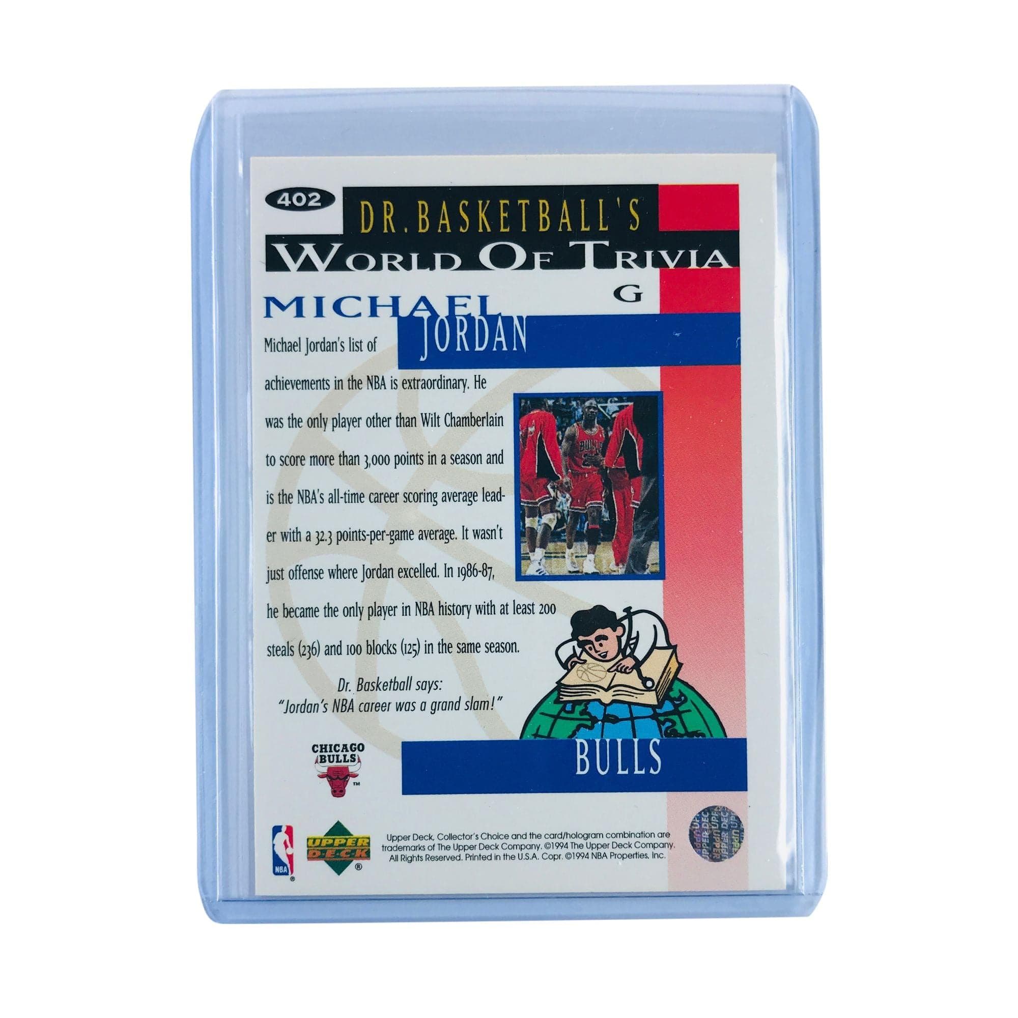 Upper Deck Cards Michael Jordan Chicago Bulls Upper Deck Collector's Choice NBA Trivia Silver Card