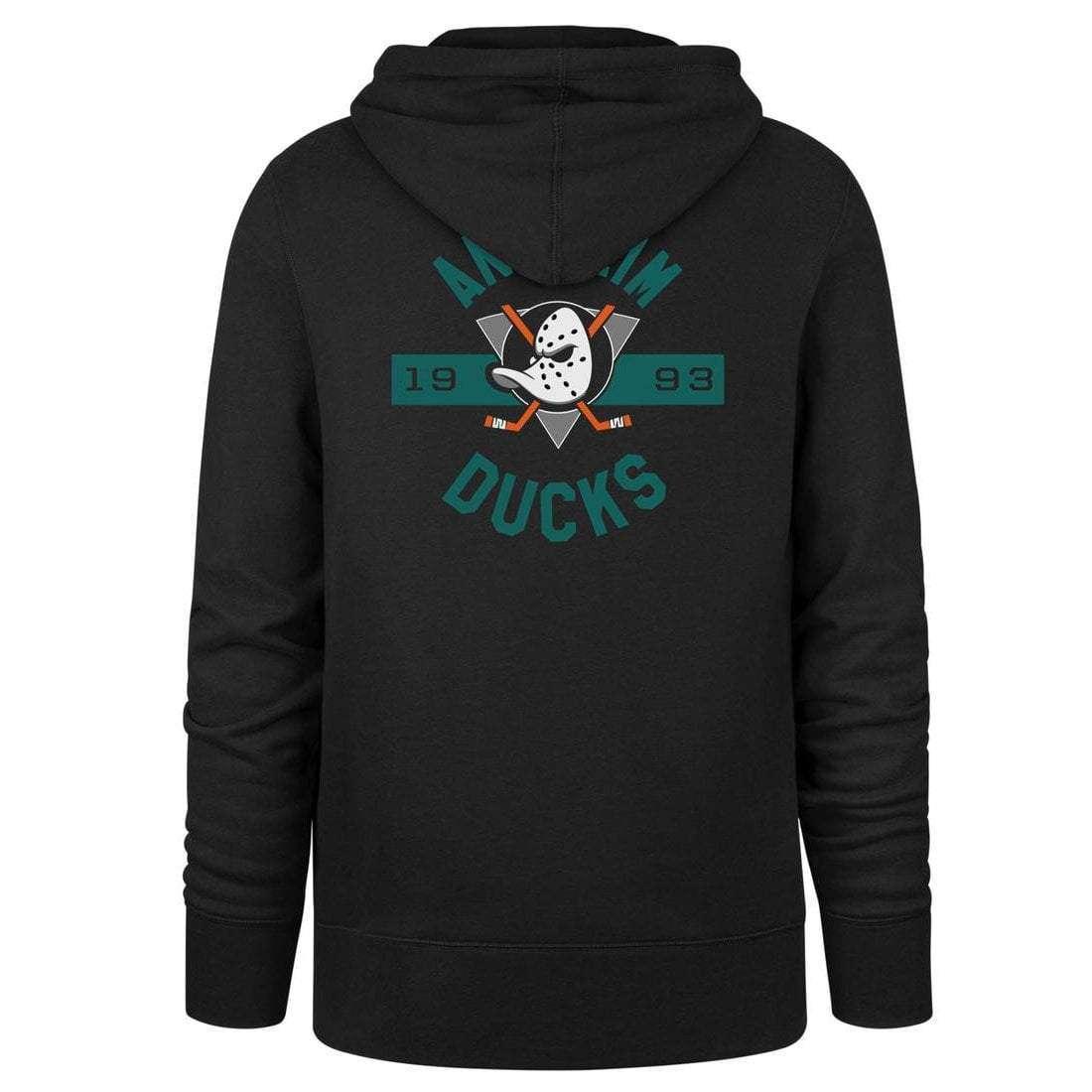 47 Brand Jumpers Mighty Ducks '47 NHL Backer Headline Hoodie Jumper - Black