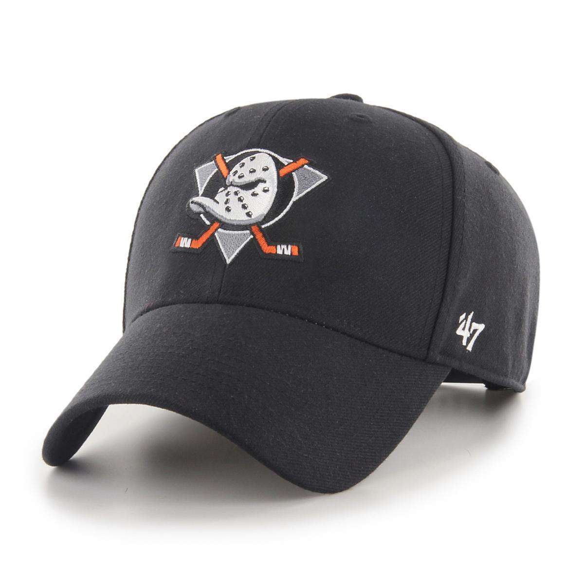 47 Brand Caps Mighty Ducks '47 NHL Team MVP Curve Snapback Hat - Black