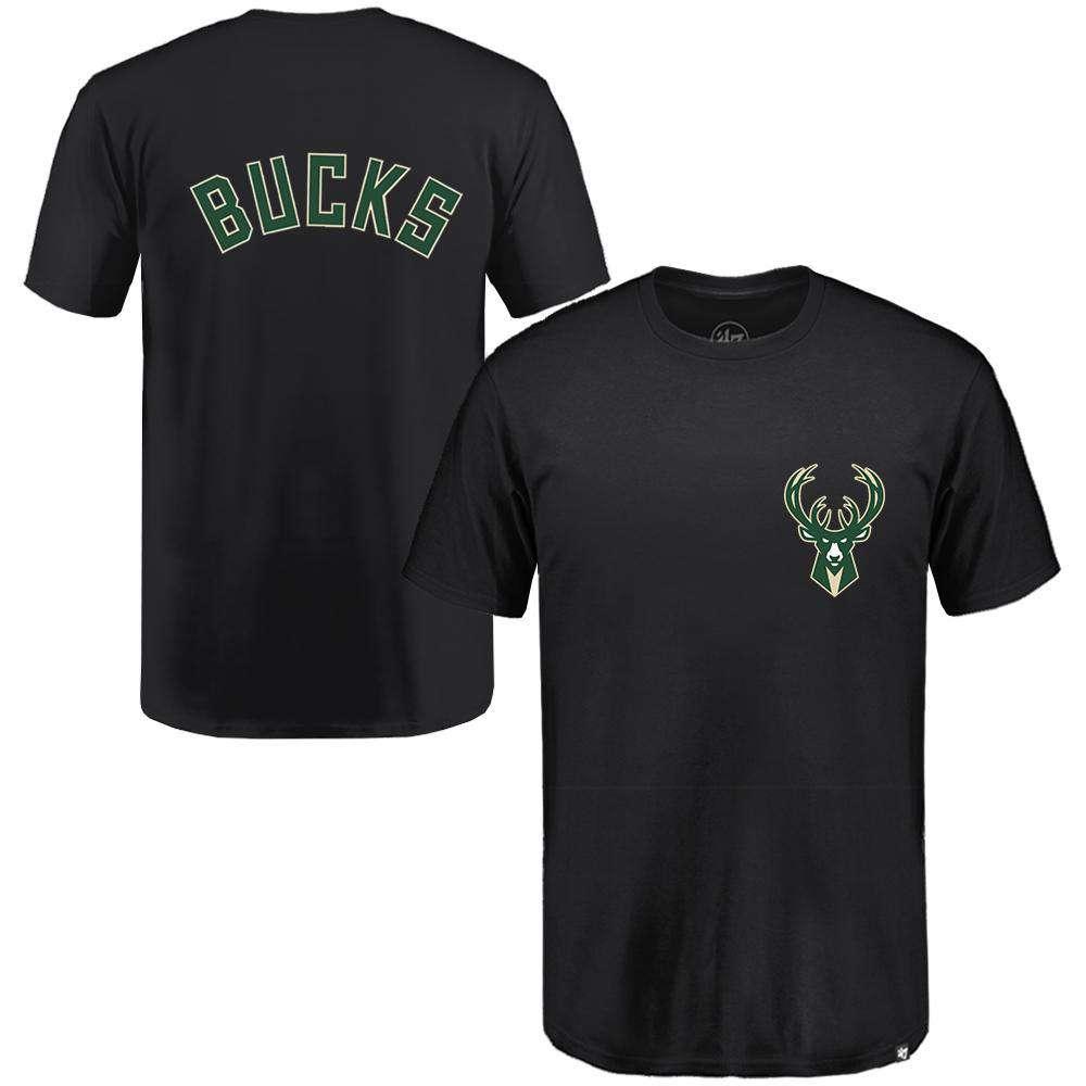 47 Brand T-Shirts Milwaukee Bucks '47 NBA Backer T-Shirt - Black