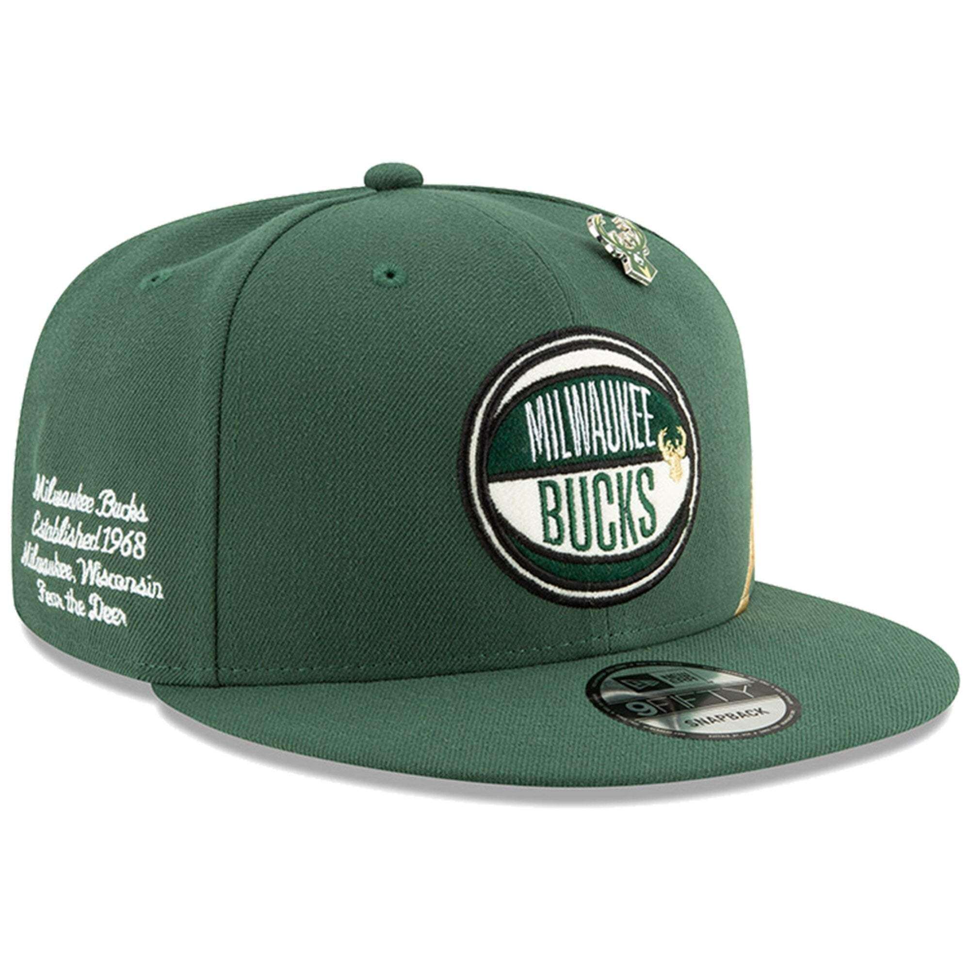 New Era Caps Milwaukee Bucks New Era 2019 NBA Draft 9FIFTY Snapback Hat - Green