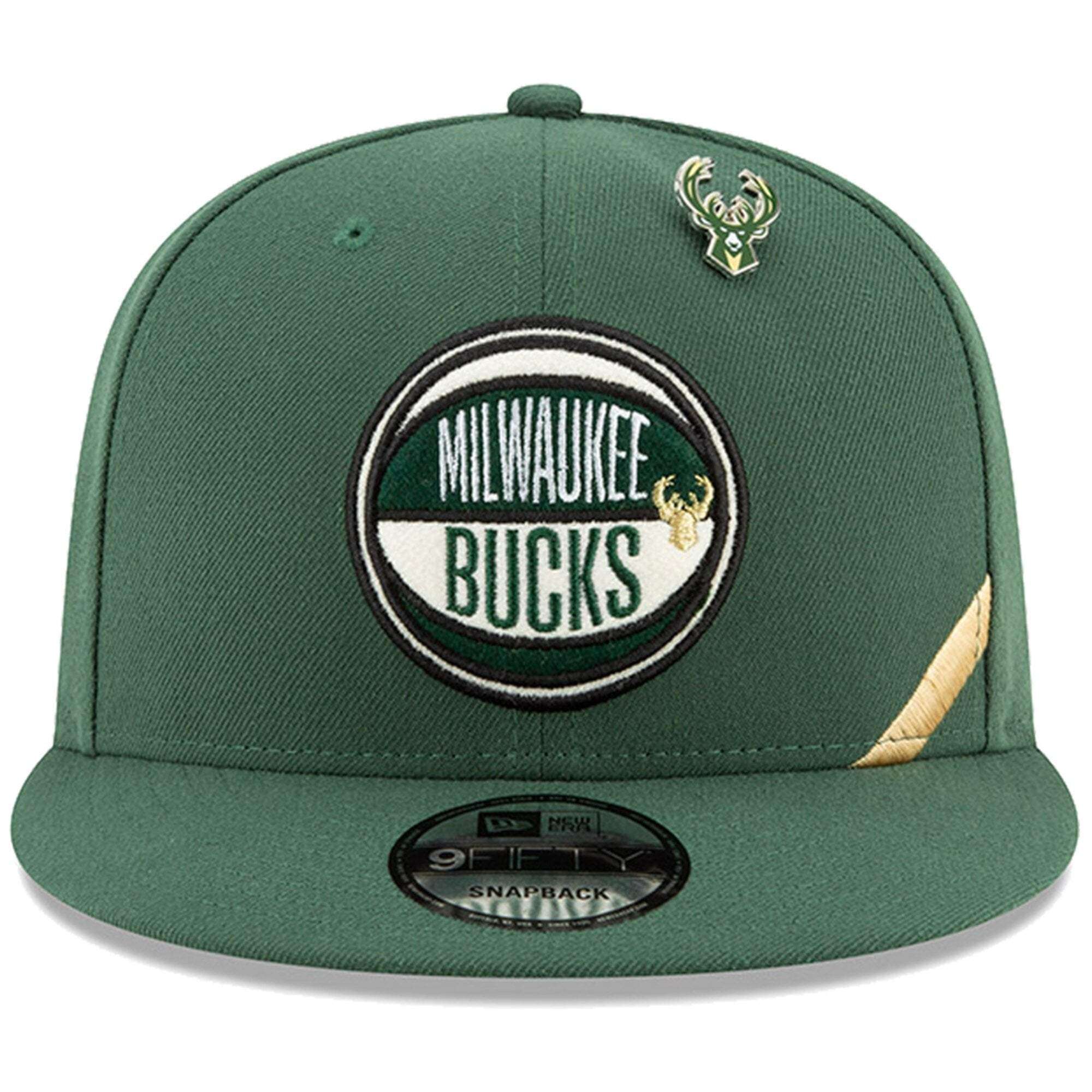 New Era Caps Milwaukee Bucks New Era 2019 NBA Draft 9FIFTY Snapback Hat - Green