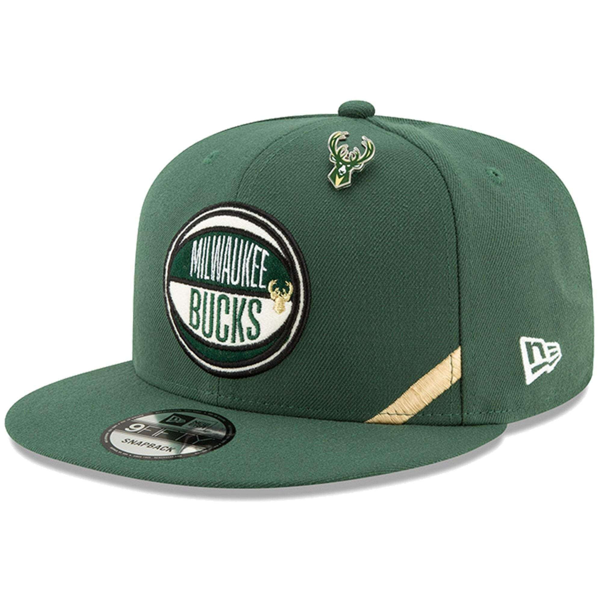 New Era Caps Milwaukee Bucks New Era 2019 NBA Draft 9FIFTY Snapback Hat - Green