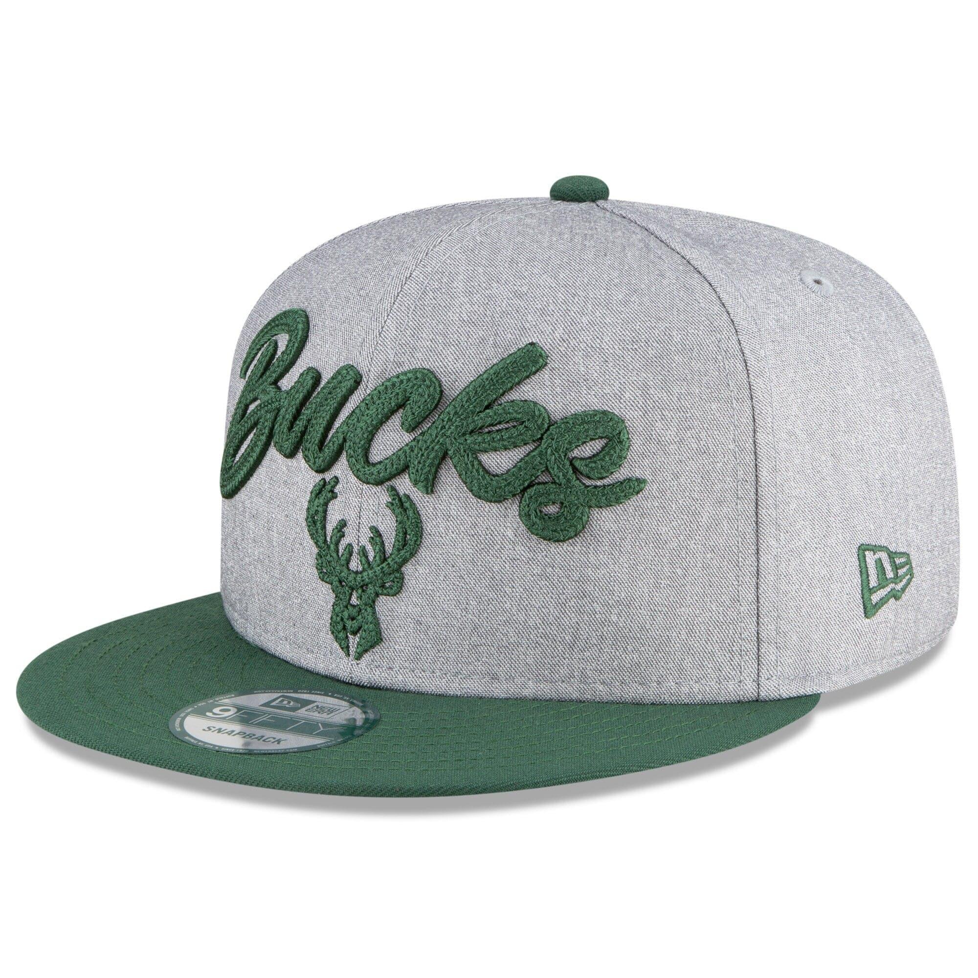 New Era Caps Milwaukee Bucks New Era 2020 NBA Draft 9FIFTY Snapback Hat - Heather Grey