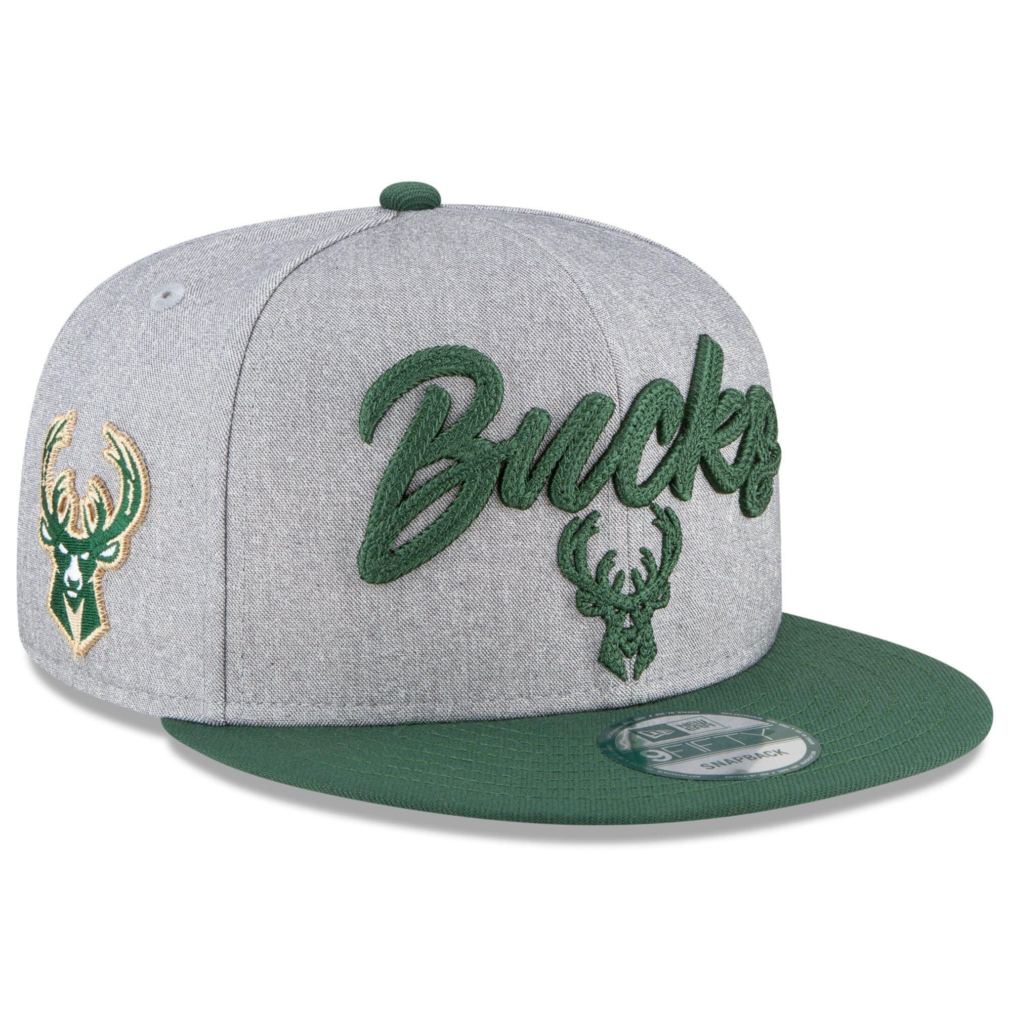 New Era Caps Milwaukee Bucks New Era 2020 NBA Draft 9FIFTY Snapback Hat - Heather Grey