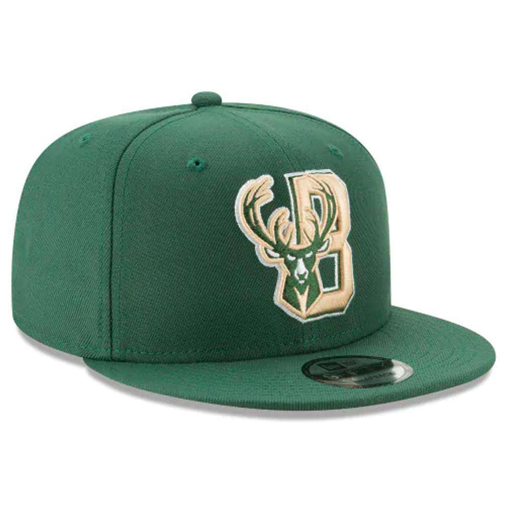 New Era Caps Milwaukee Bucks New Era NBA 2019 Back Half 9FIFTY Snapback Hat – Green