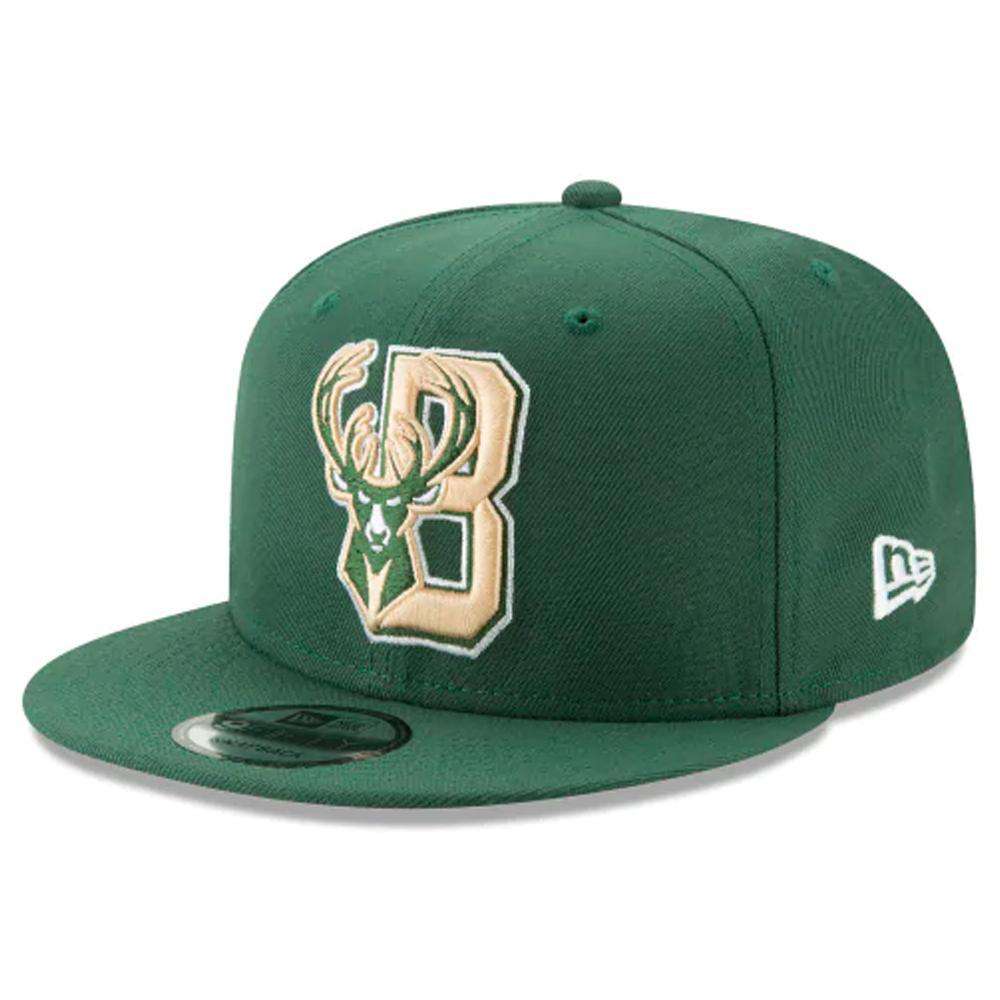 New Era Caps Milwaukee Bucks New Era NBA 2019 Back Half 9FIFTY Snapback Hat – Green