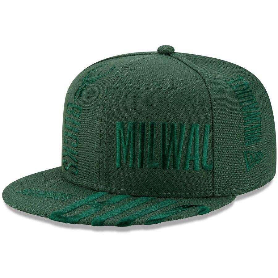 New Era Caps Milwaukee Bucks New Era NBA 2019 Tonal Tip-Off 9FIFTY Snapback Hat - Green