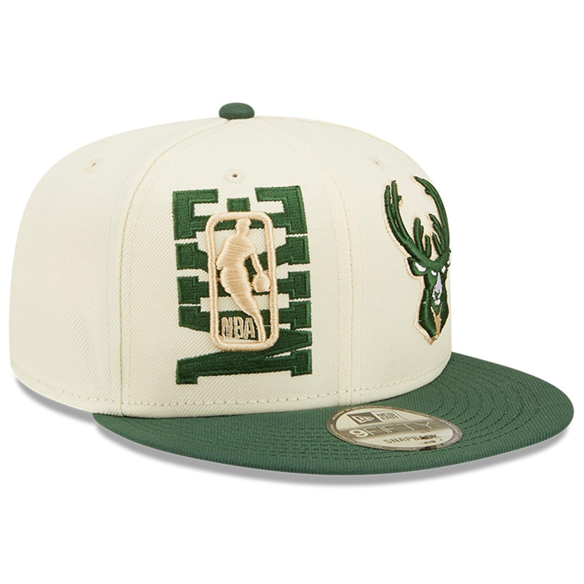 New Era Caps Milwaukee Bucks New Era NBA 2022 Draft 9FIFTY Snapback Hat - Cream