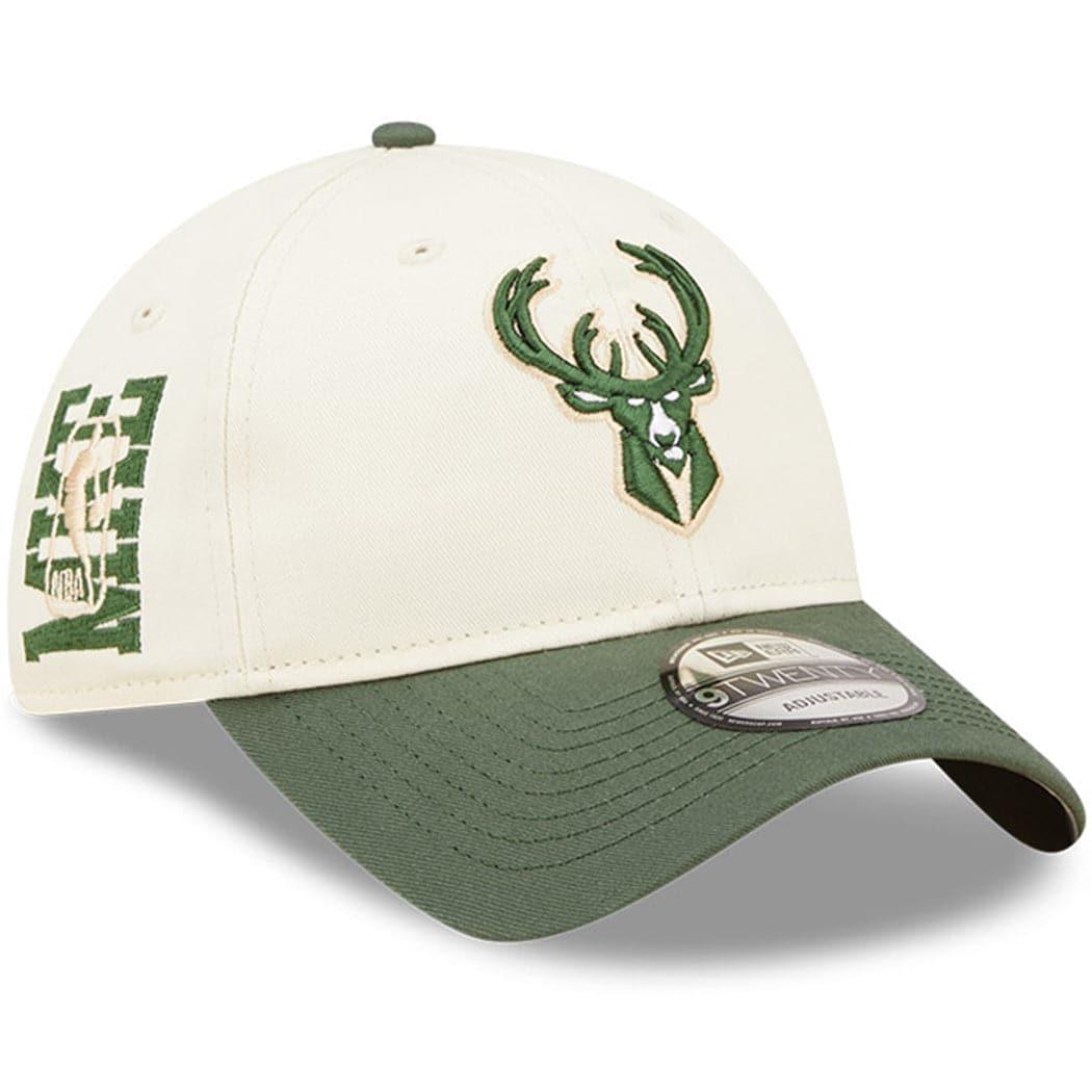 New Era Caps Milwaukee Bucks New Era NBA 2022 Draft 9TWENTY Strapback Hat - Cream