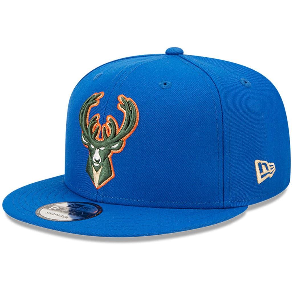 New Era Caps Milwaukee Bucks New Era NBA 22-23 City Edition Alt 9FIFTY Snapback Hat - Blue