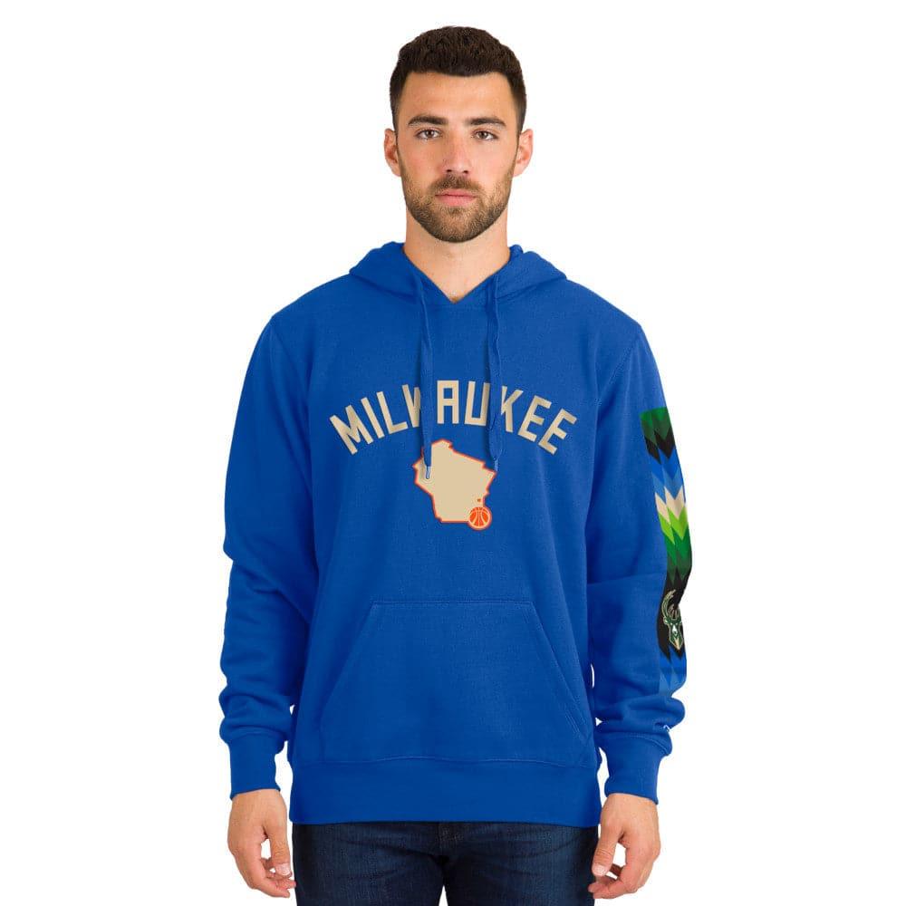 New Era Jumpers Milwaukee Bucks New Era NBA 22-23 City Edition Hoodie Jumper - Blue