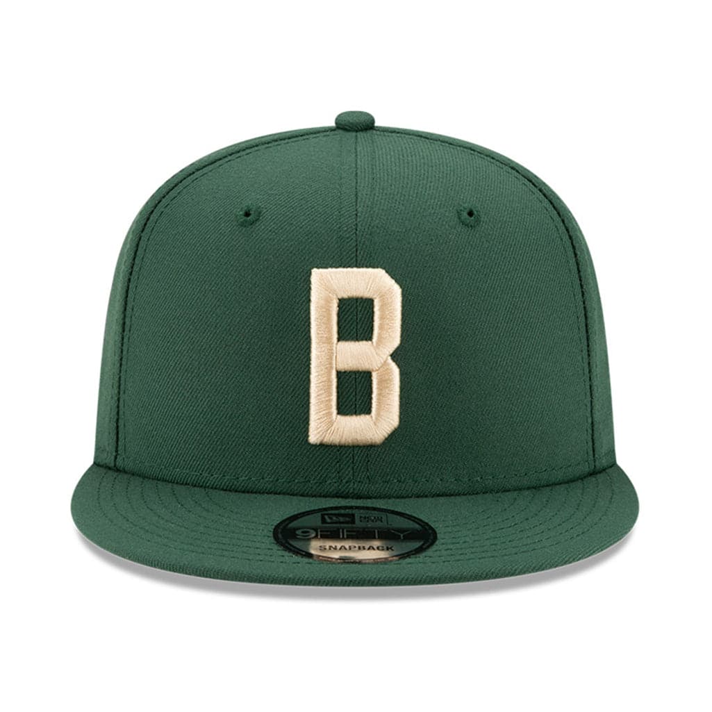 New Era Caps Milwaukee Bucks New Era NBA Ligature 9FIFTY Snapback Hat - Green