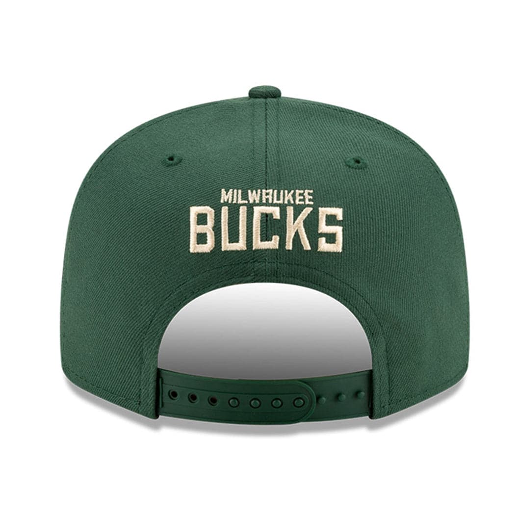 New Era Caps Milwaukee Bucks New Era NBA Ligature 9FIFTY Snapback Hat - Green