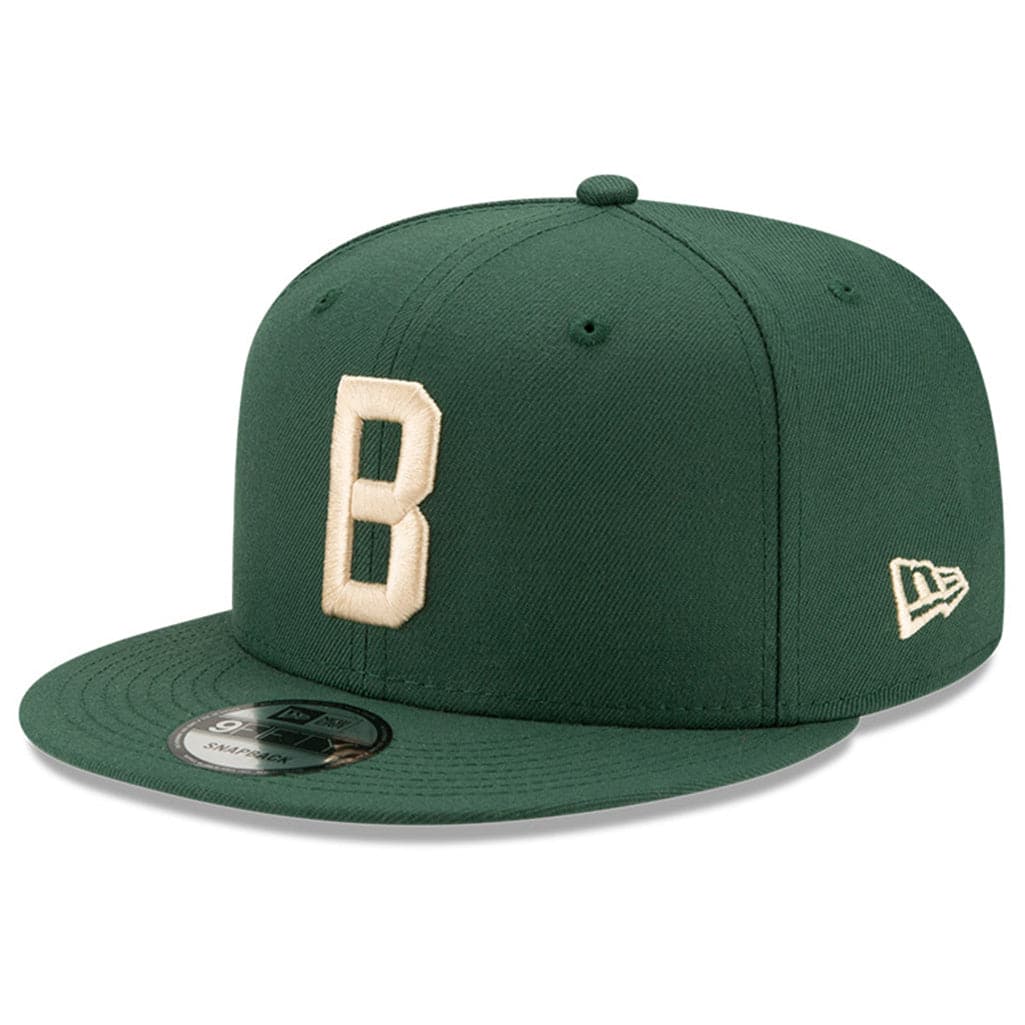 New Era Caps Milwaukee Bucks New Era NBA Ligature 9FIFTY Snapback Hat - Green