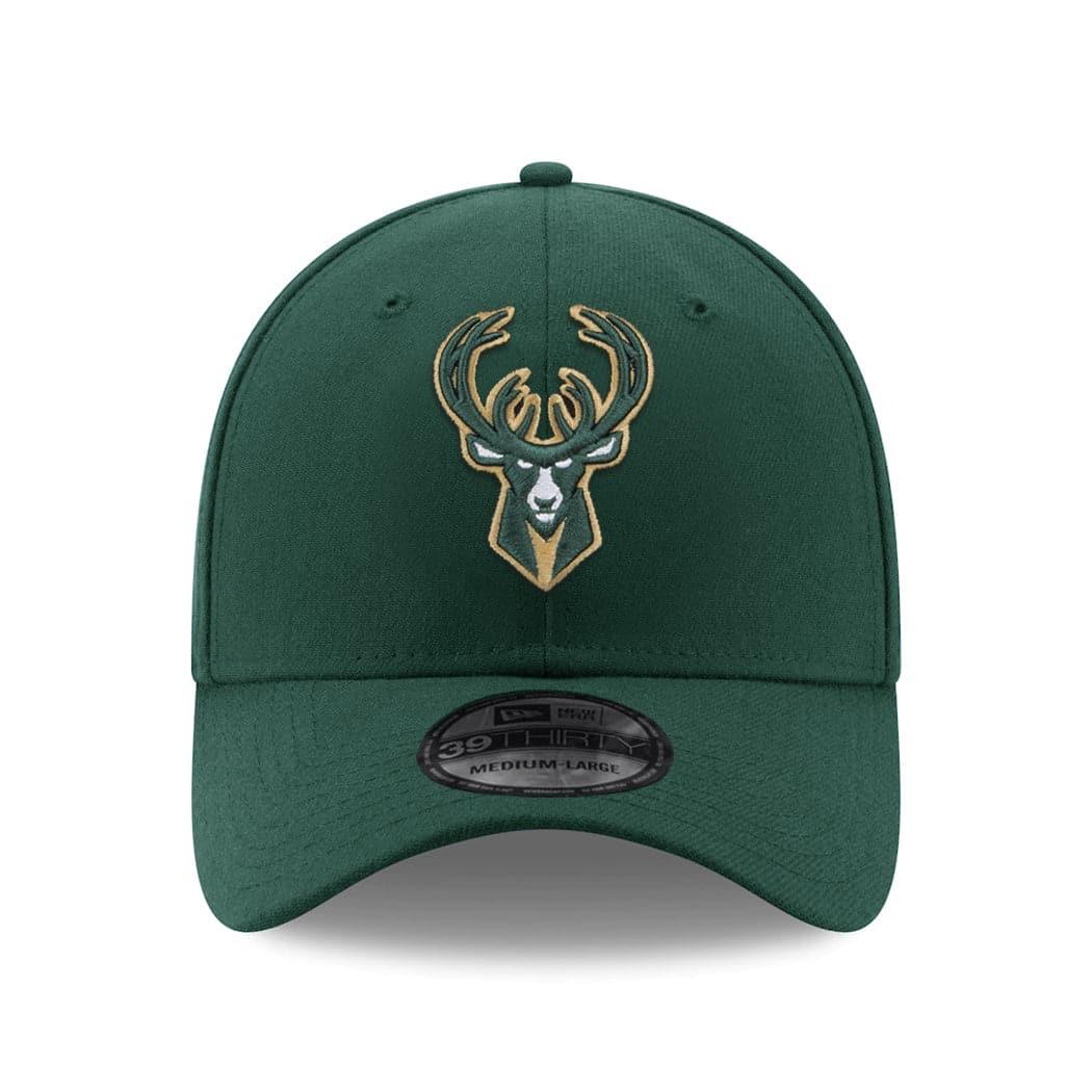 New Era Caps Milwaukee Bucks New Era NBA Team 39THIRTY Flex Fit Curve Hat - Green