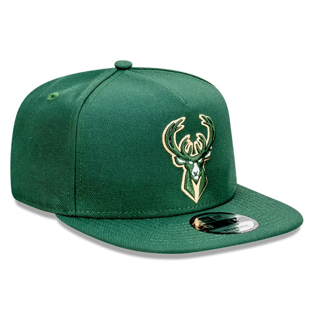 New Era Caps Milwaukee Bucks New Era NBA Team 9FIFTY A-Frame Snapback Hat - Green