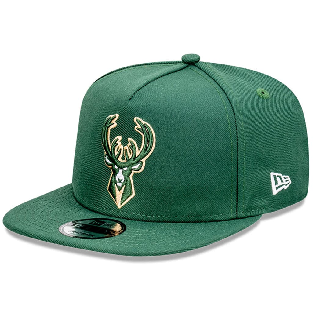 New Era Caps Milwaukee Bucks New Era NBA Team 9FIFTY A-Frame Snapback Hat - Green