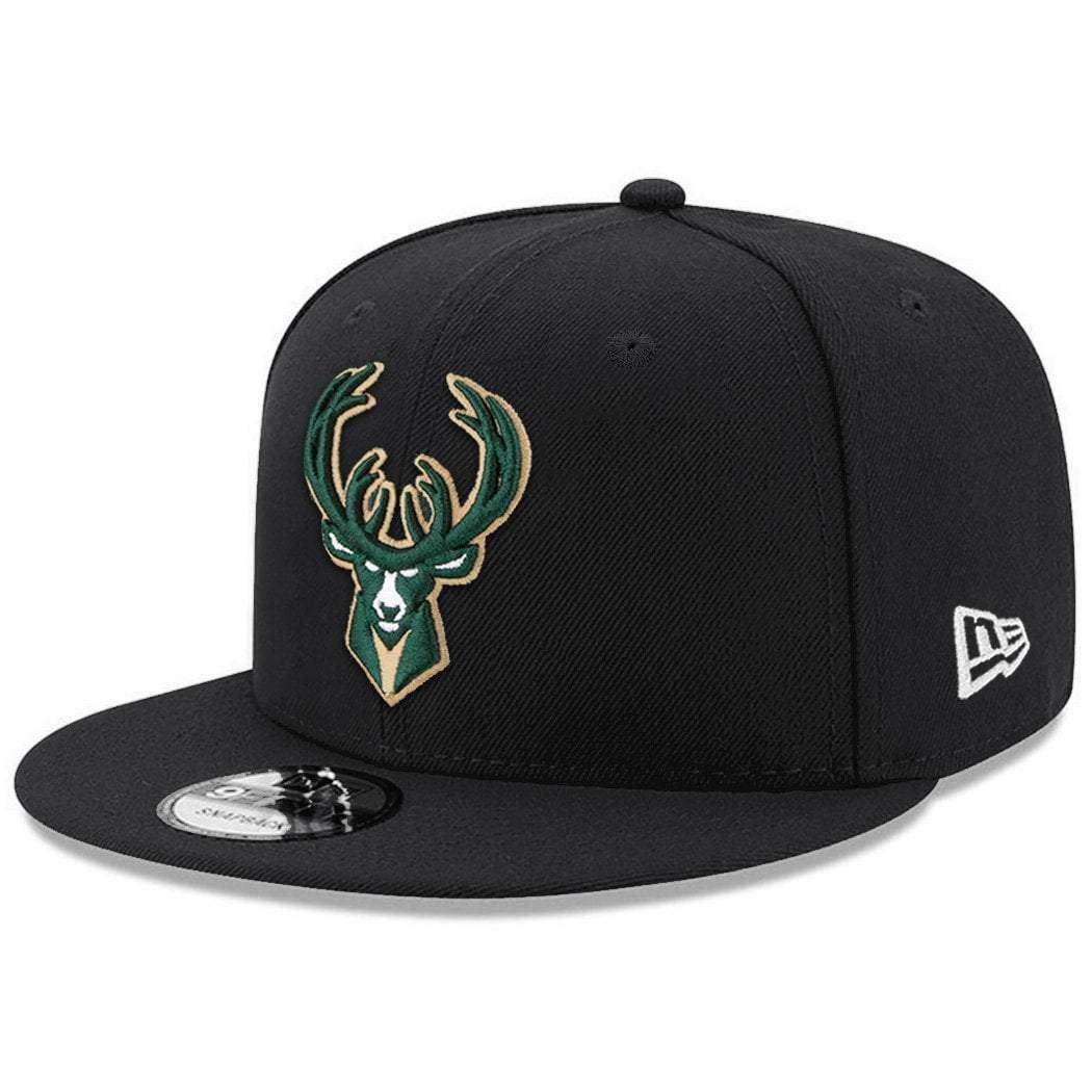 New Era Caps Milwaukee Bucks New Era NBA Team 9FIFTY Snapback Hat - Black