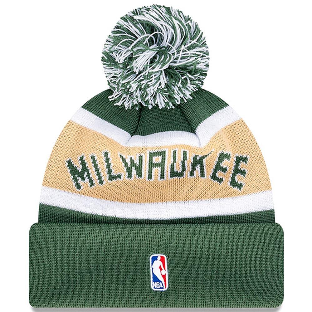 New Era Beanies Milwaukee Bucks New Era NBA Team Wordmark Knit Beanie - Green