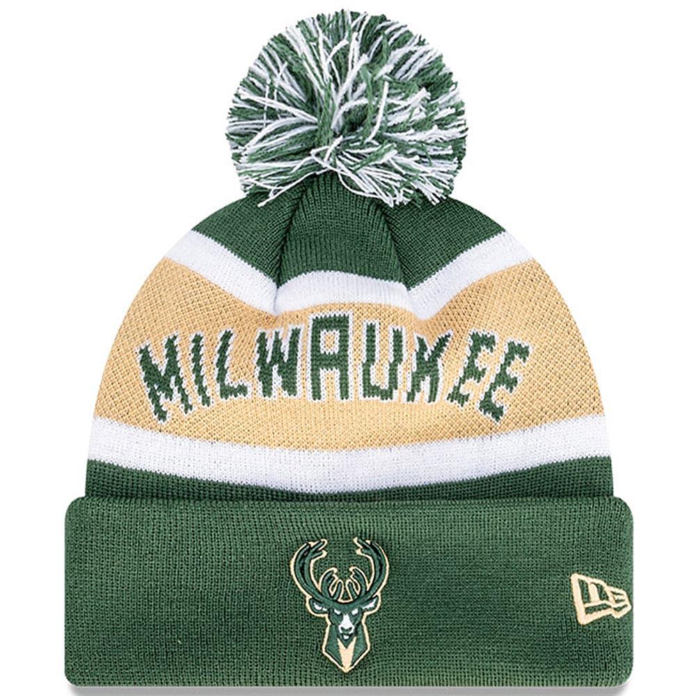 New Era Beanies Milwaukee Bucks New Era NBA Team Wordmark Knit Beanie - Green
