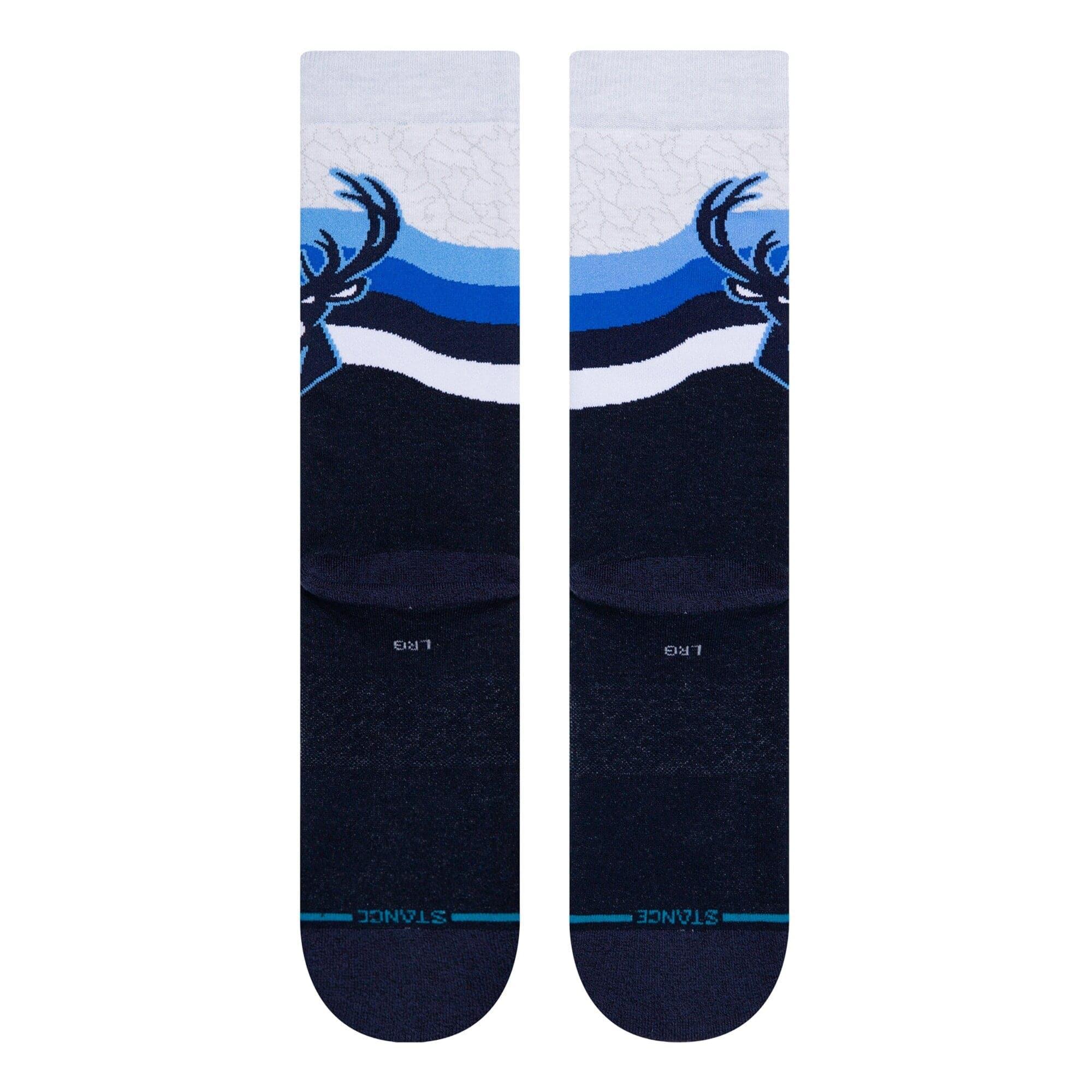 Stance Socks Milwaukee Bucks Stance NBA 20/21 City Edition Crew Socks - Navy
