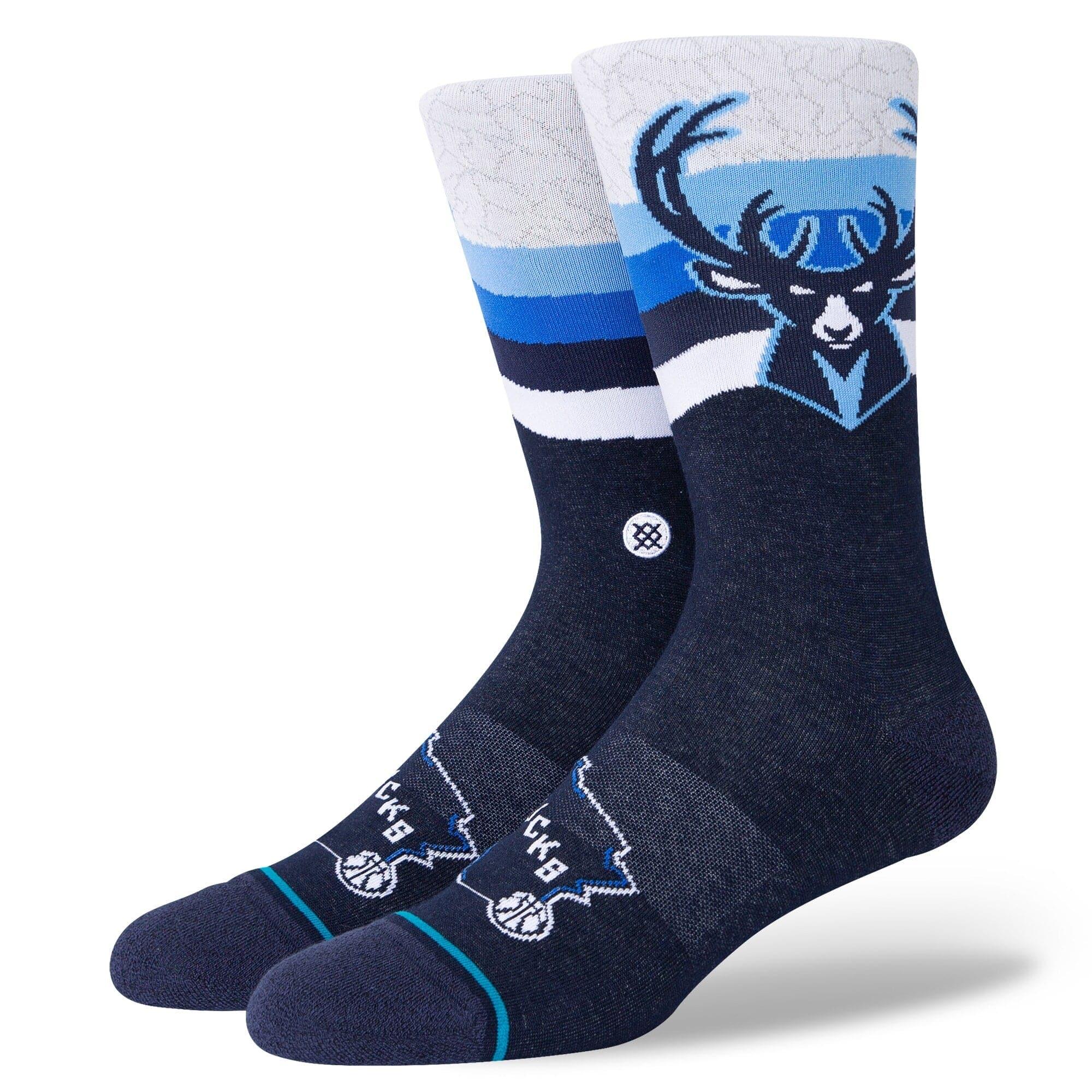 Stance Socks Milwaukee Bucks Stance NBA 20/21 City Edition Crew Socks - Navy