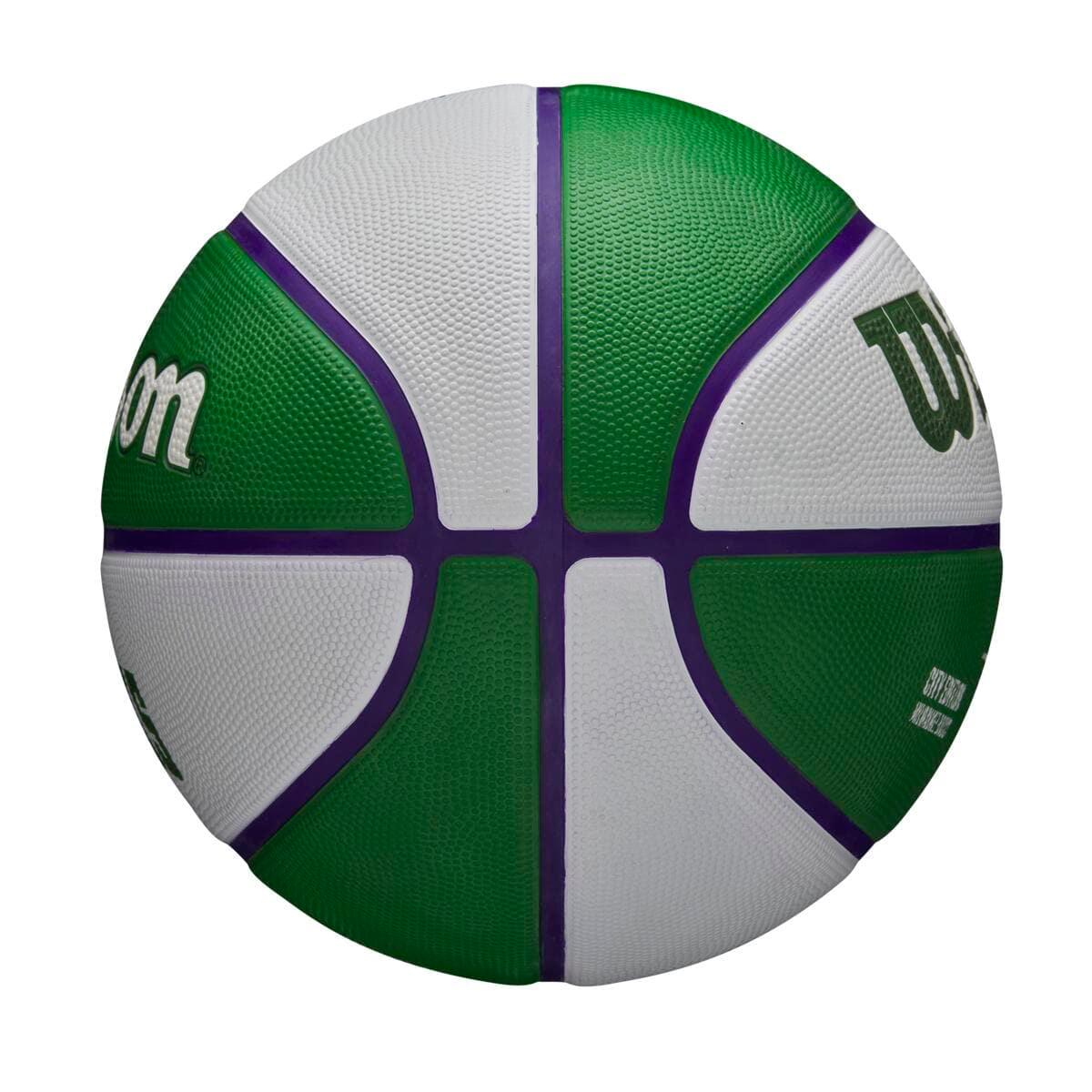 Wilson Sporting Goods Balls Milwaukee Bucks Wilson NBA 21-22 City Edition Full Size Basketball Ball - Size 7