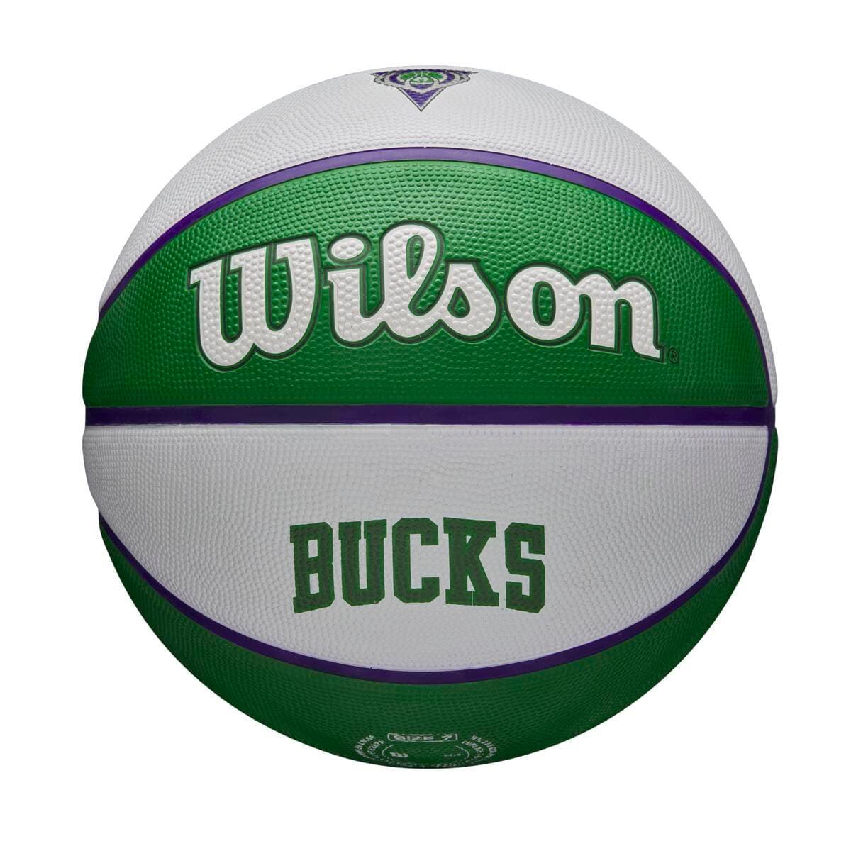 Wilson Sporting Goods Balls Milwaukee Bucks Wilson NBA 21-22 City Edition Full Size Basketball Ball - Size 7