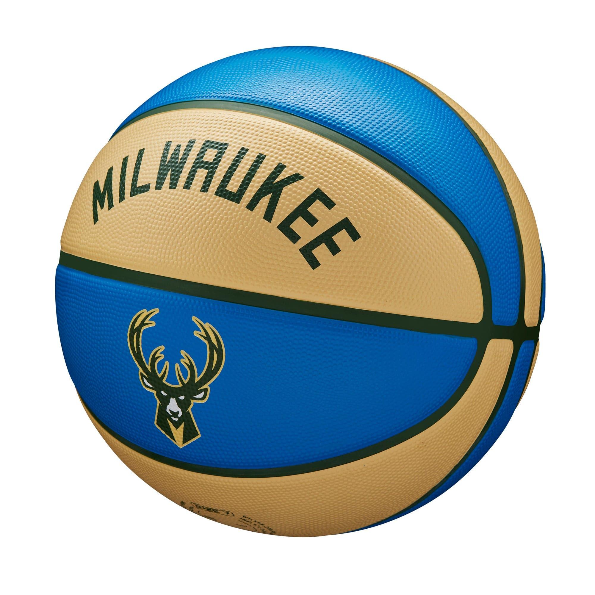 Wilson Sporting Goods Balls Milwaukee Bucks Wilson NBA 22-23 City Edition All Surface Basketball Ball