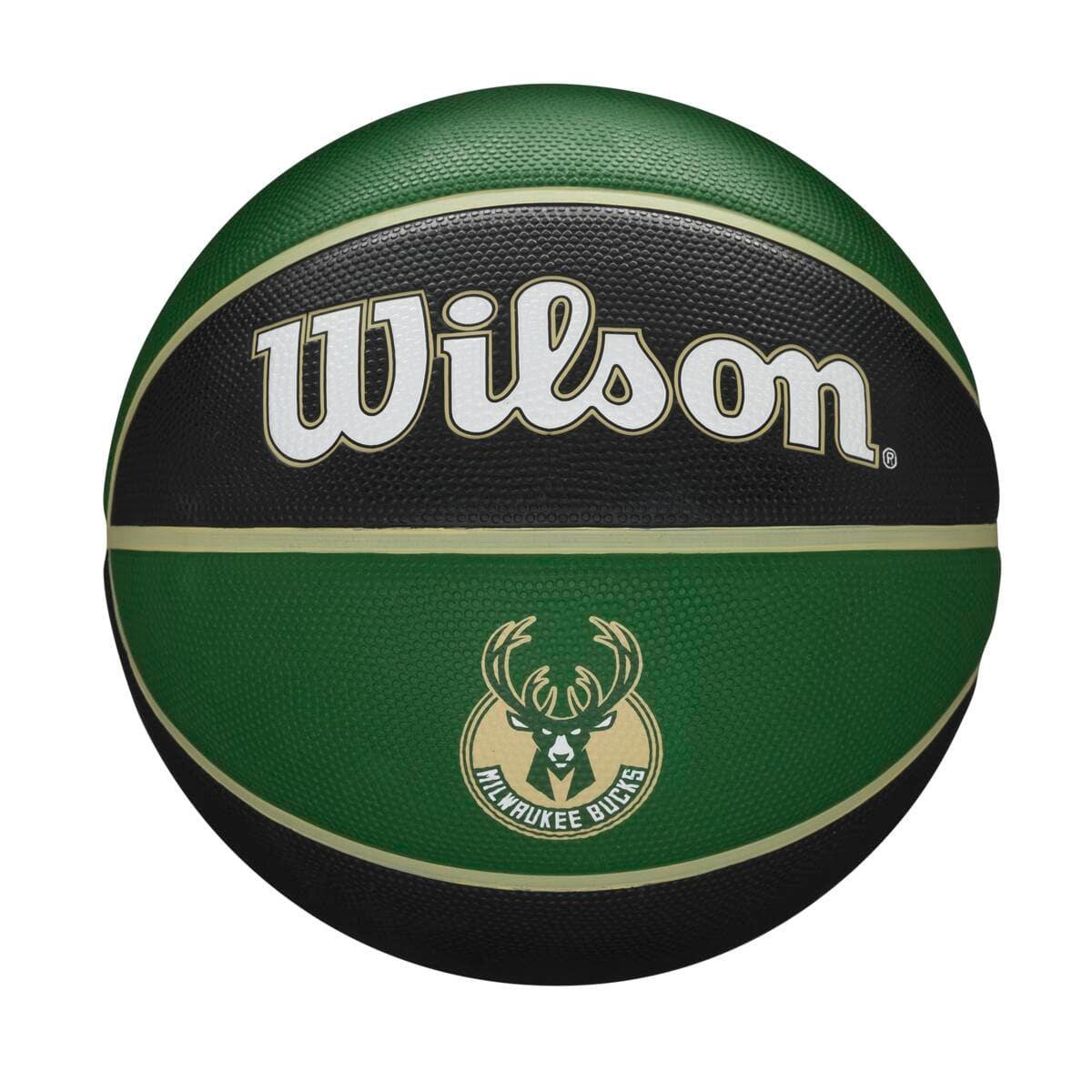 Wilson Sporting Goods Balls Milwaukee Bucks Wilson NBA Team Tribute Full Size Outdoor Basketball