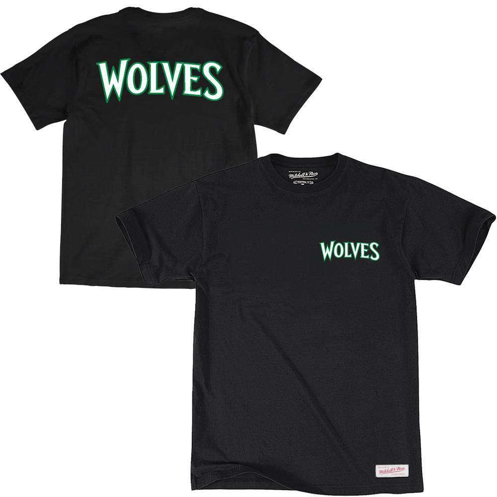 Mitchell And Ness T-Shirts M Minnesota Timberwolves Mitchell & Ness NBA Pocket Wordmark T-Shirt - Black