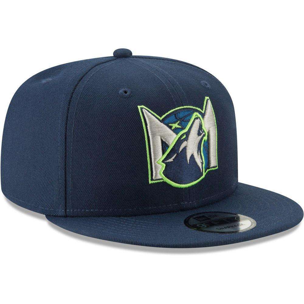 New Era Caps Minnesota Timberwolves New Era NBA 2019 Back Half 9FIFTY Snapback Hat - Navy